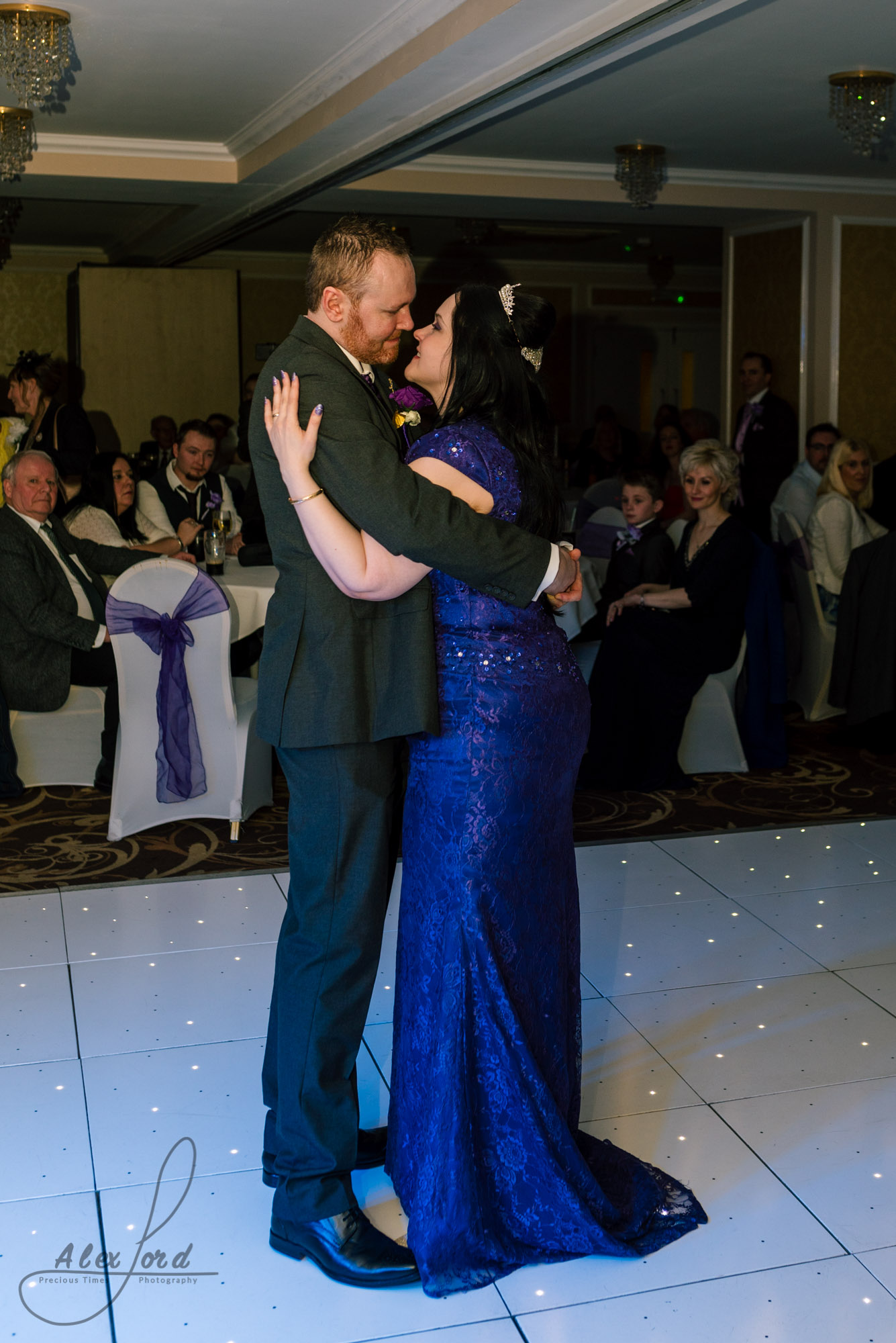bride and groom have their first dance in the richmond hotel liverpool