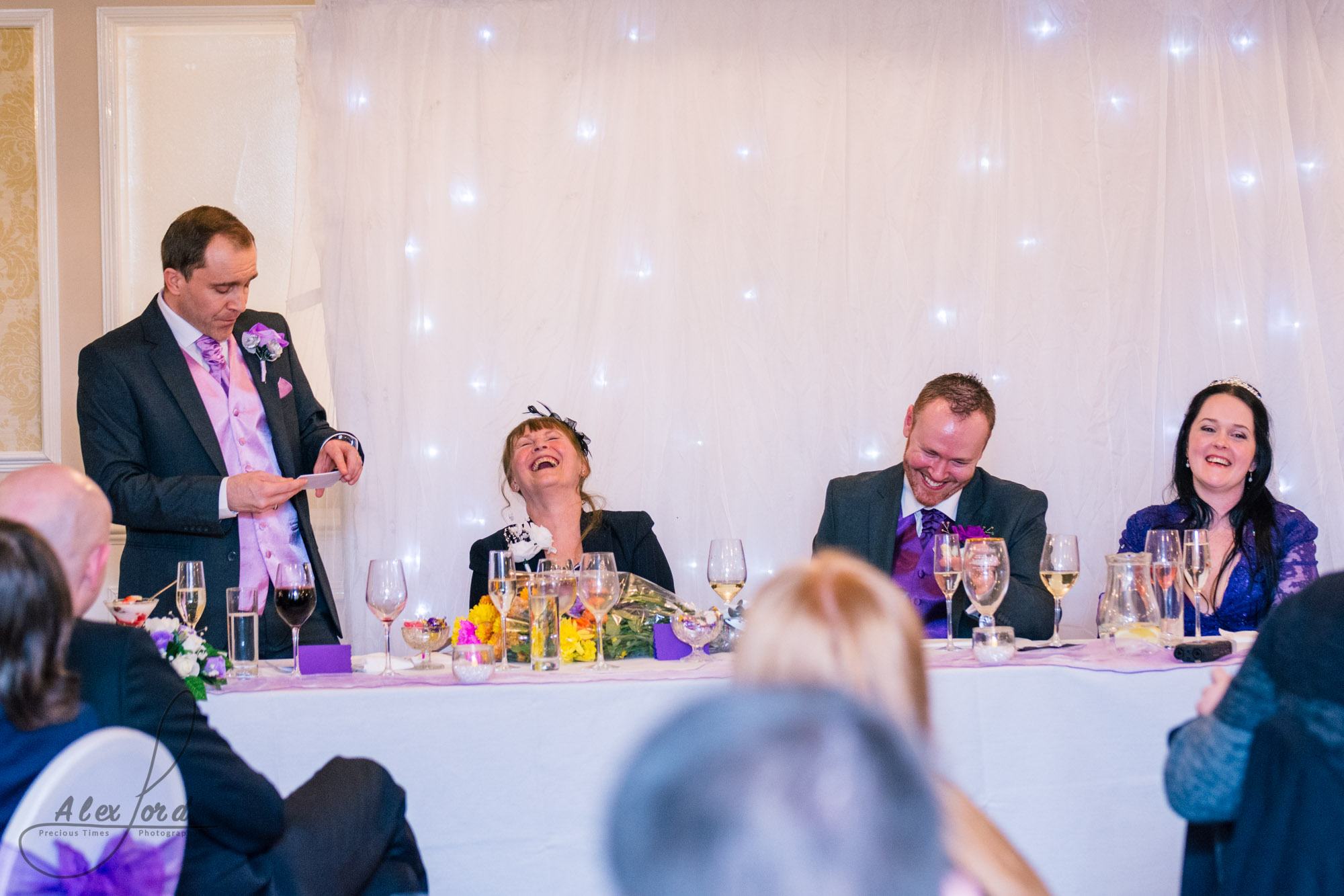 the top table during the wedding speeches