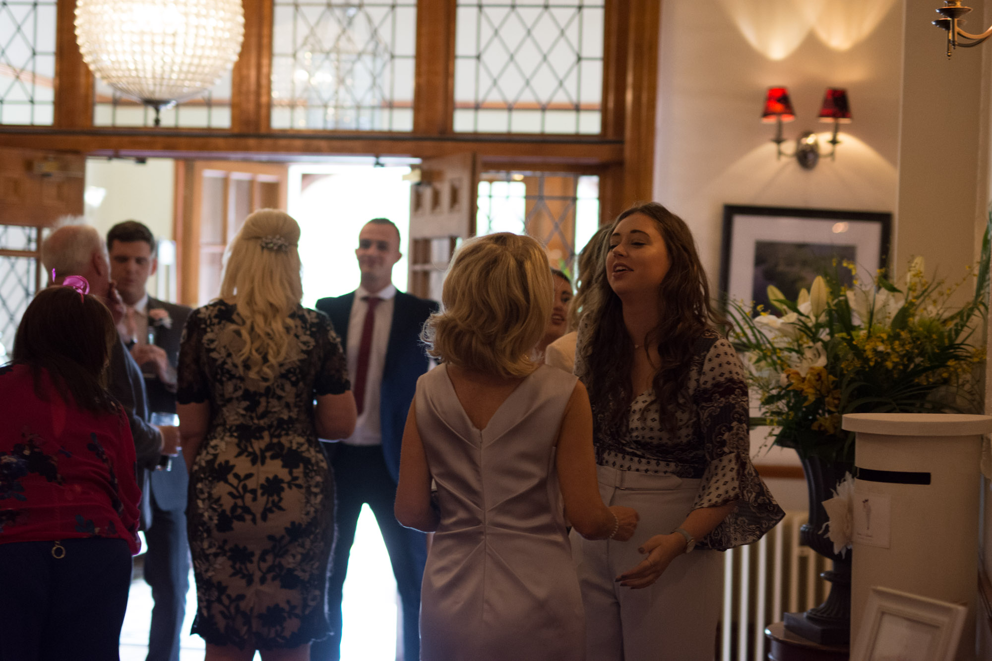 Guests gather for the wedding ceremony