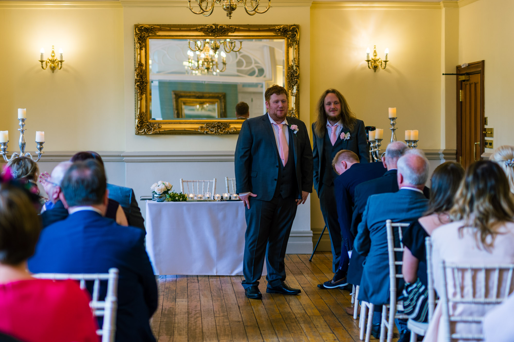 Groom waiting for his bride