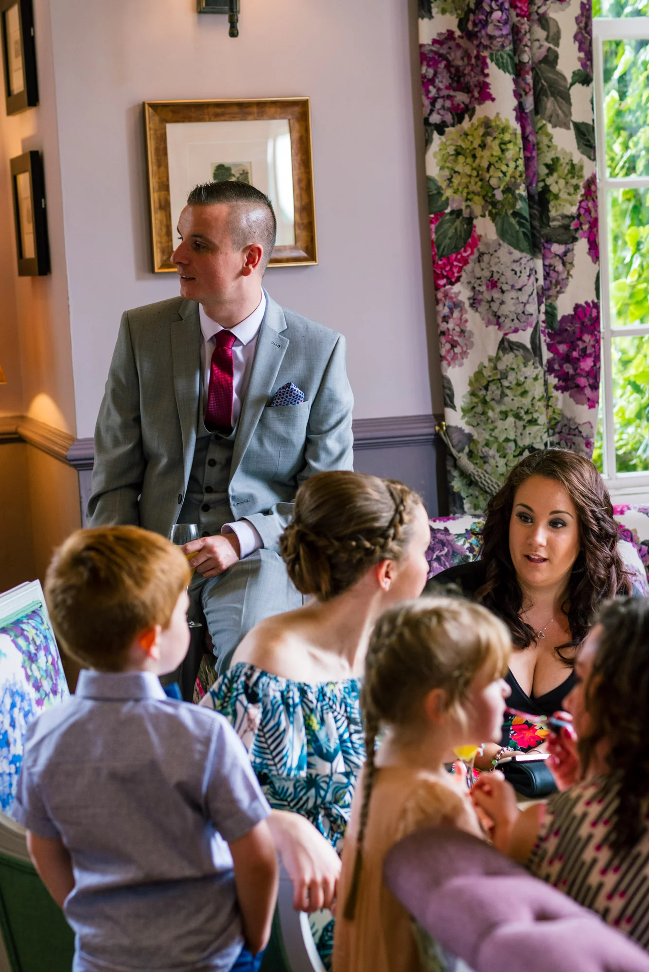 Best man stands to do a speech