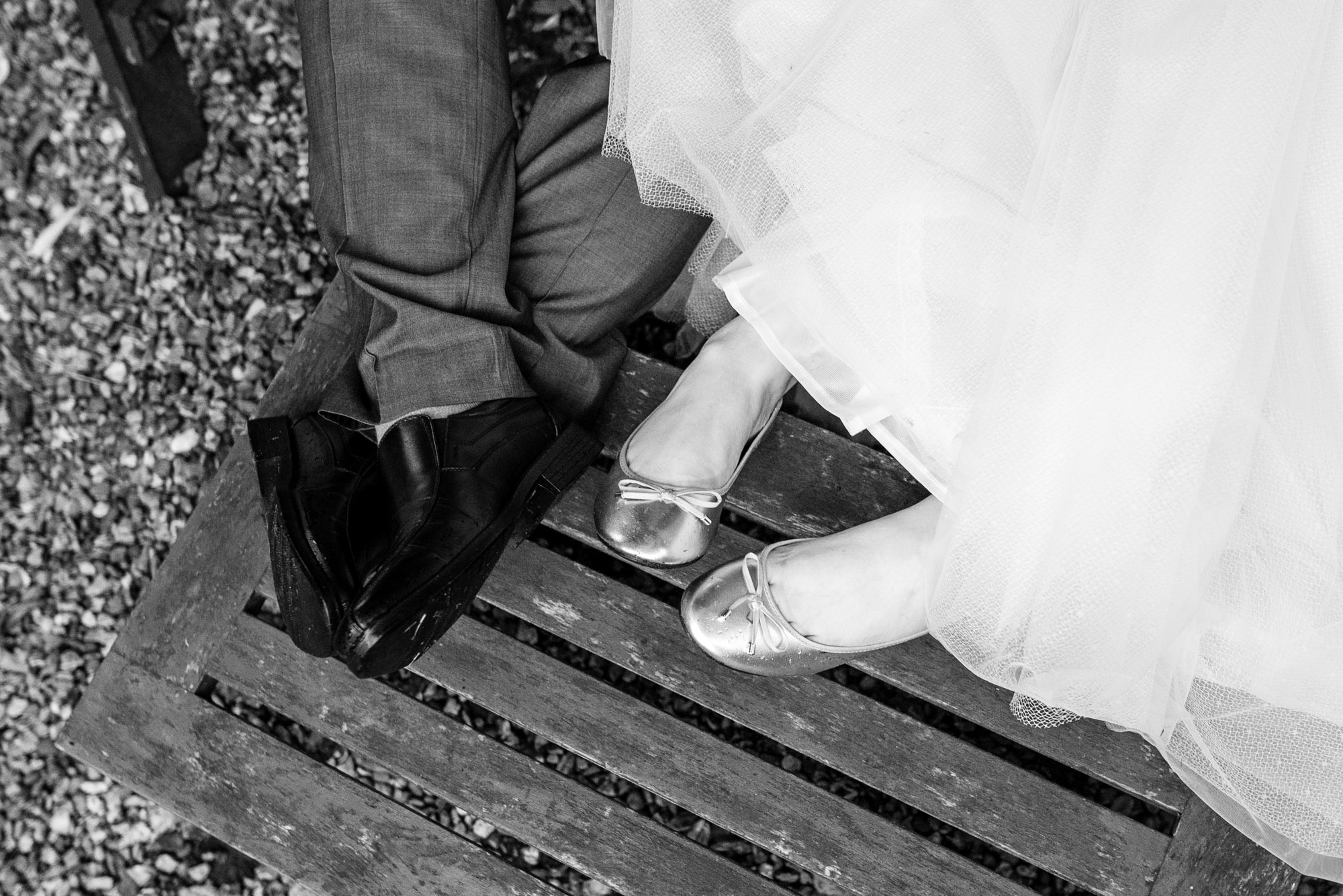 bride and grooms shoes