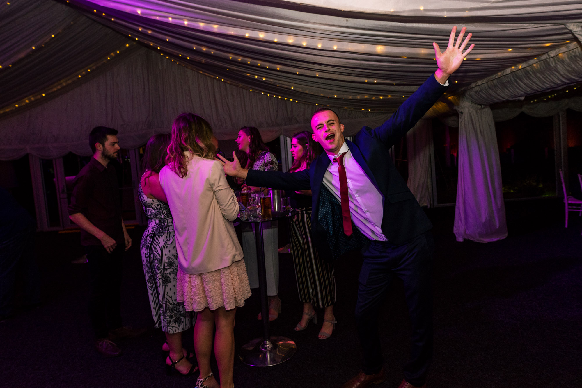 wedding guests on the dancefloor