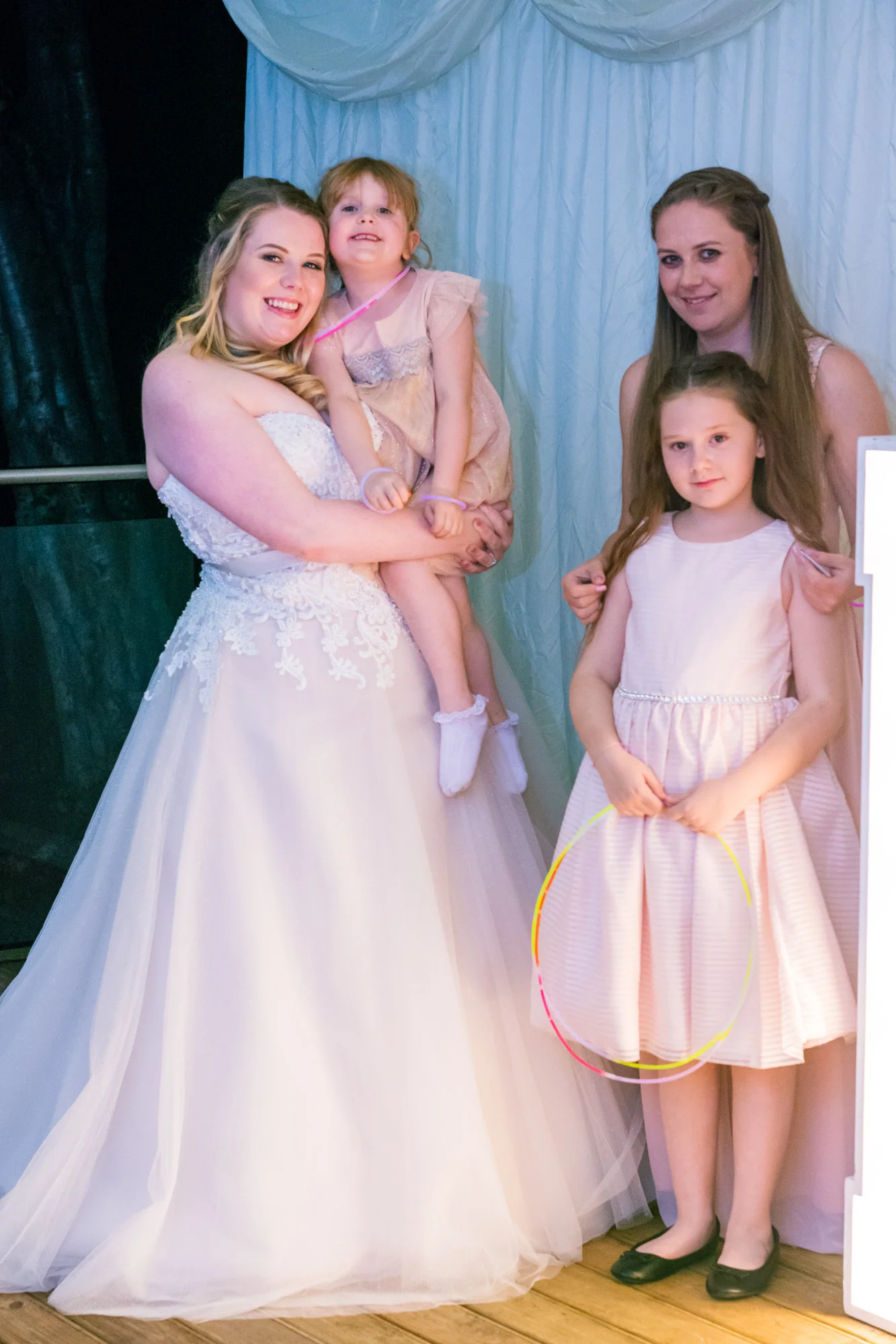 the bride and her family