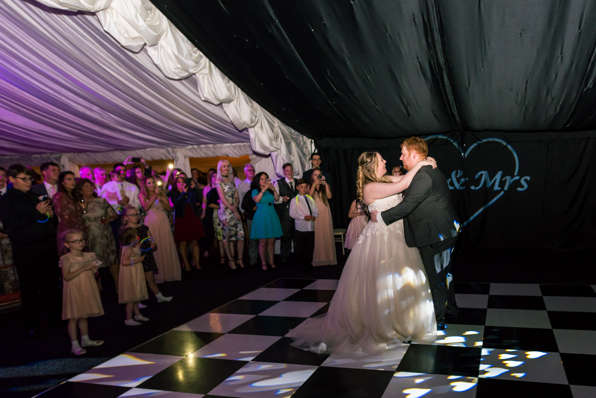 bride and grooms first dance