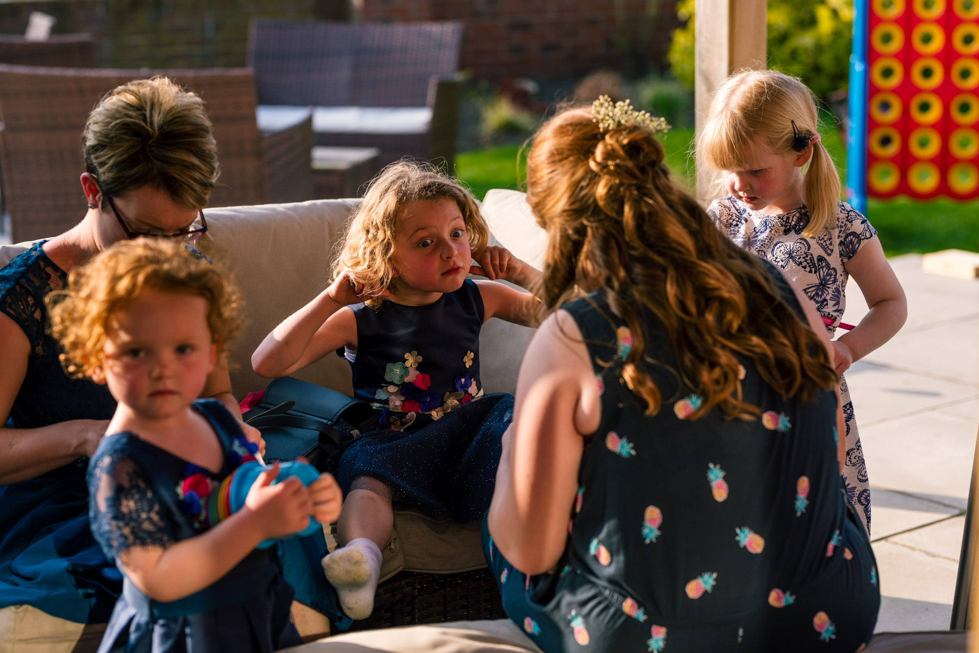 Children take a break from their games