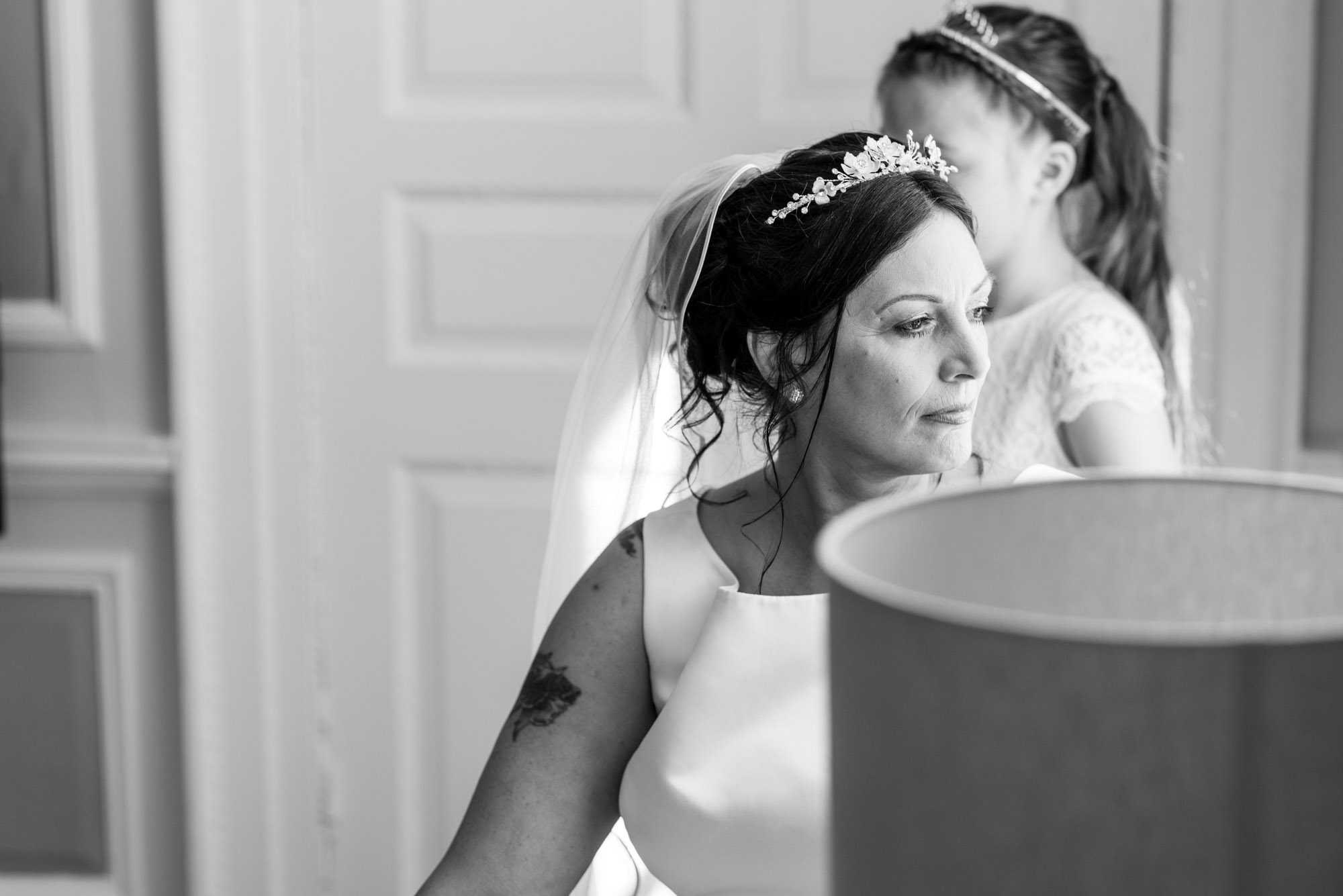 Waiting to see the groom arrive