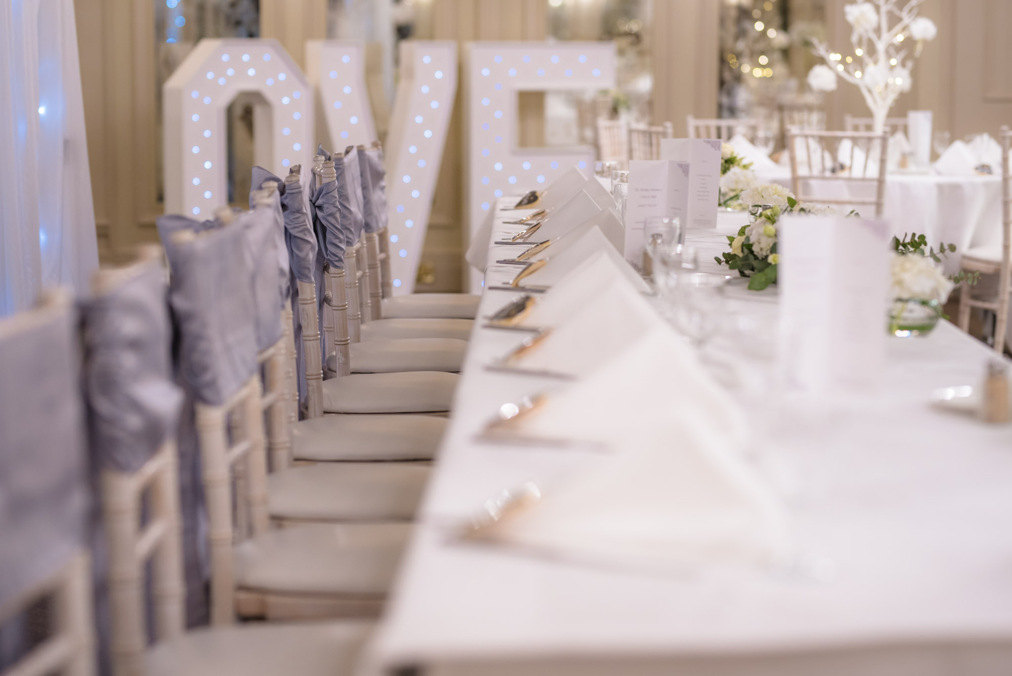 A detail of the table