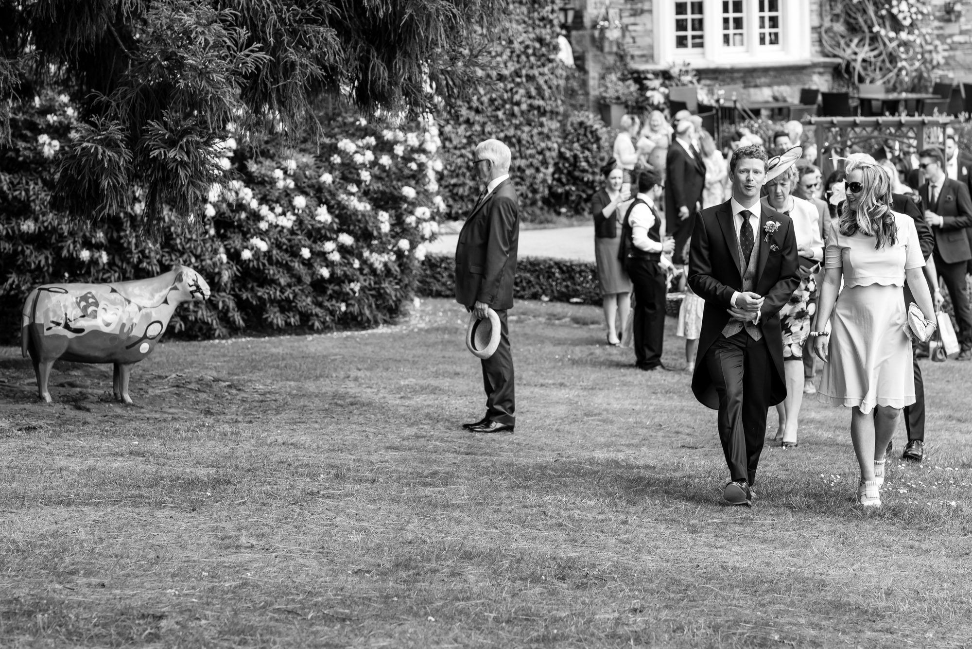 Groom and guests arriving