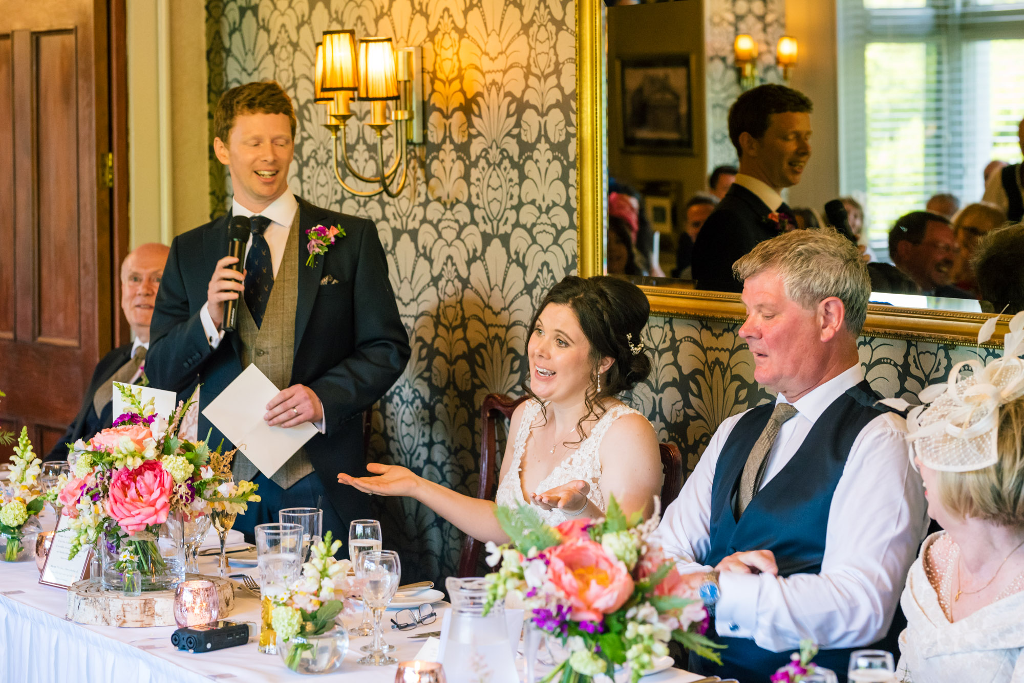 Groom delivers his speech