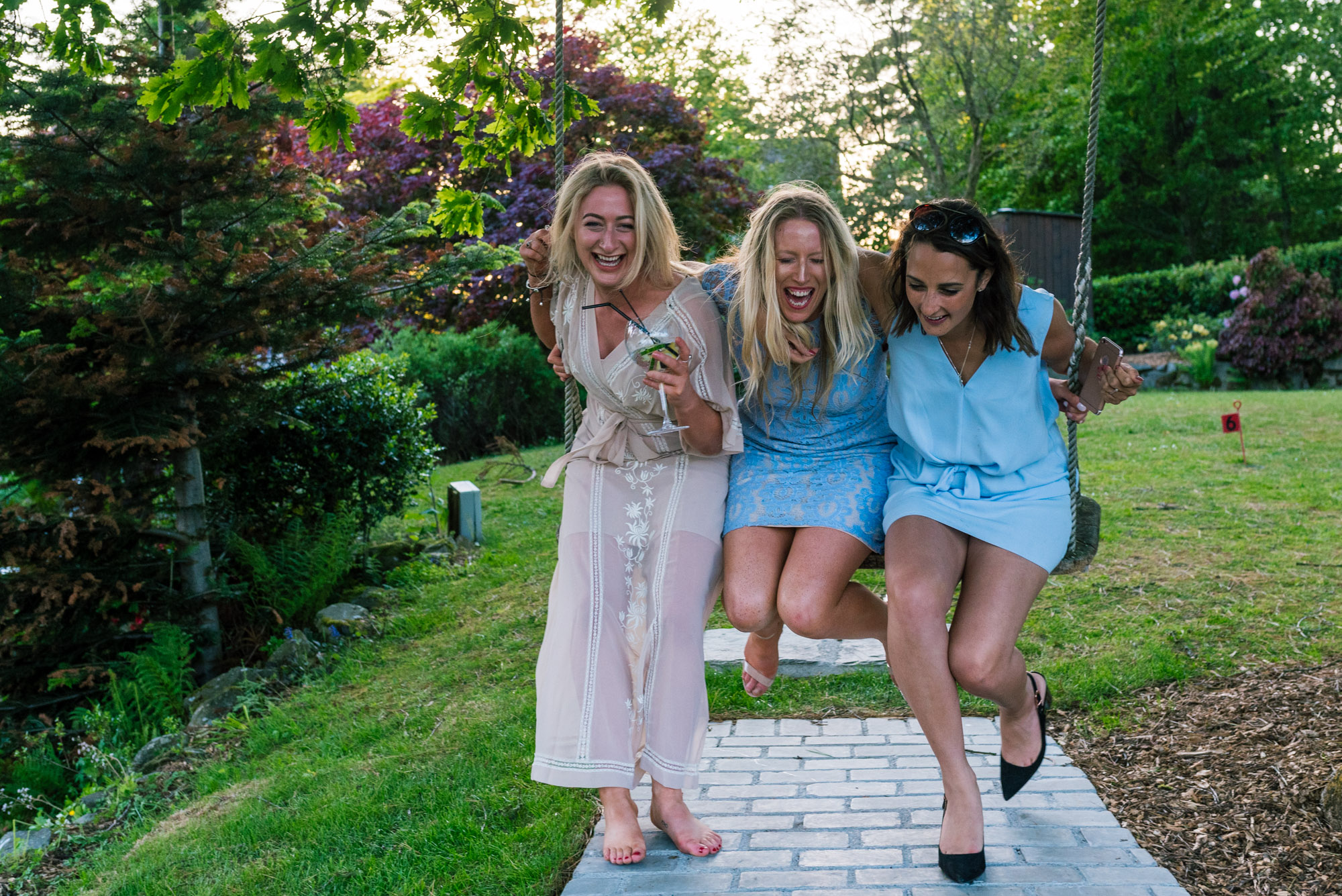 Guests on the swing