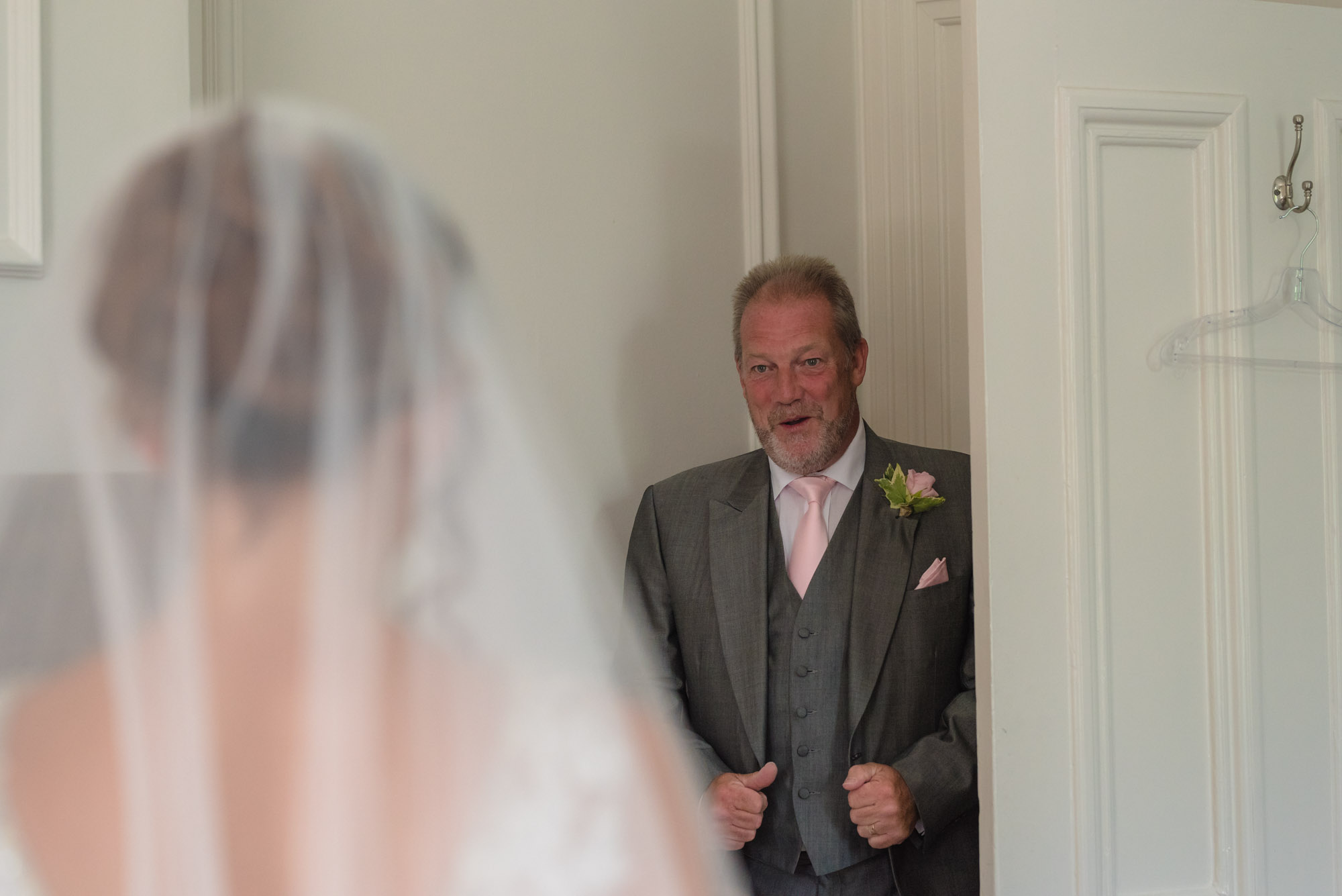 Father of the Bride's first look.