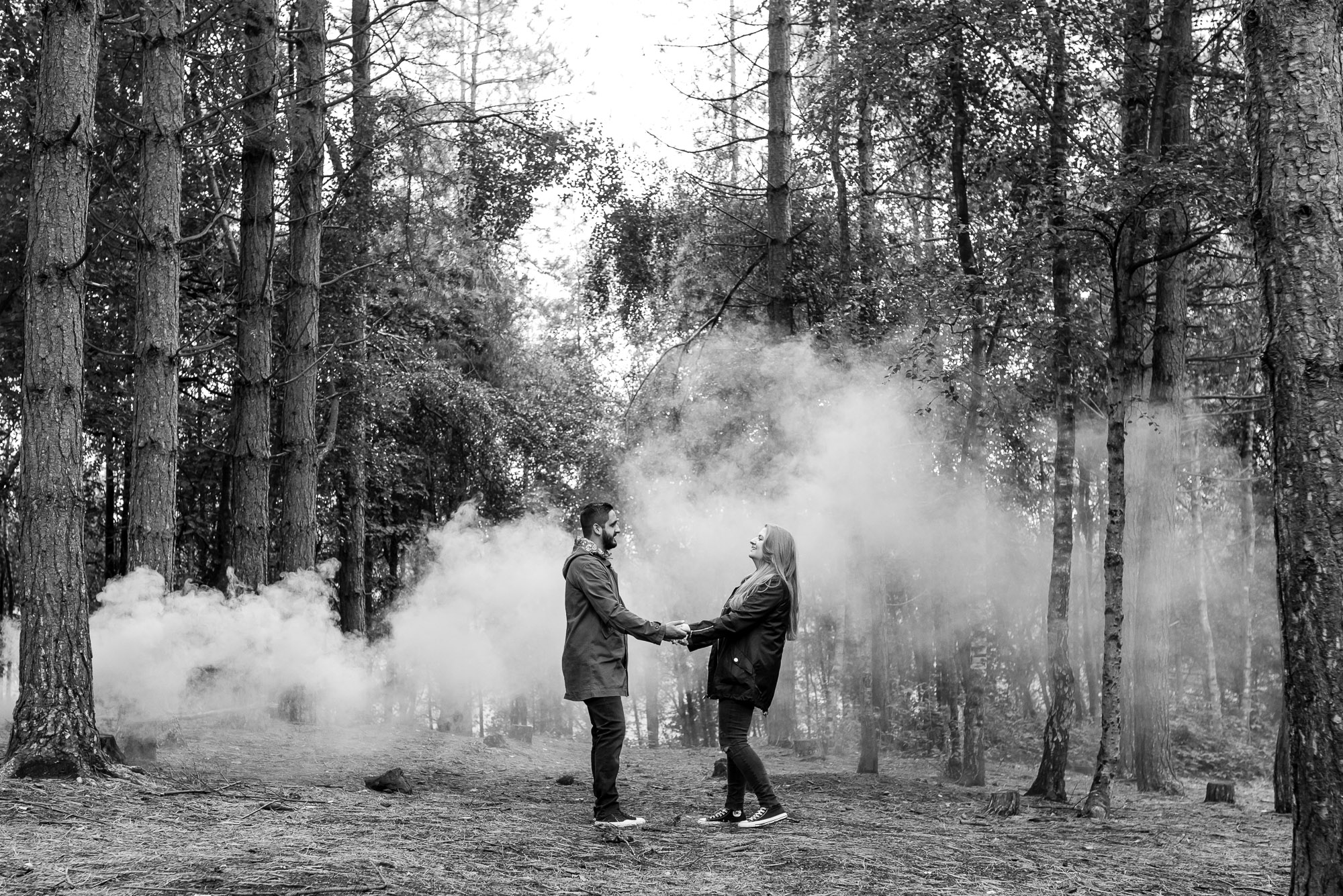 Smoke grenade in Delamere Forest
