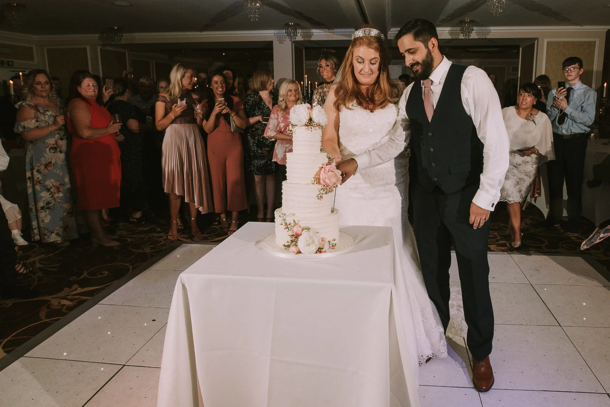 Cutting the cake