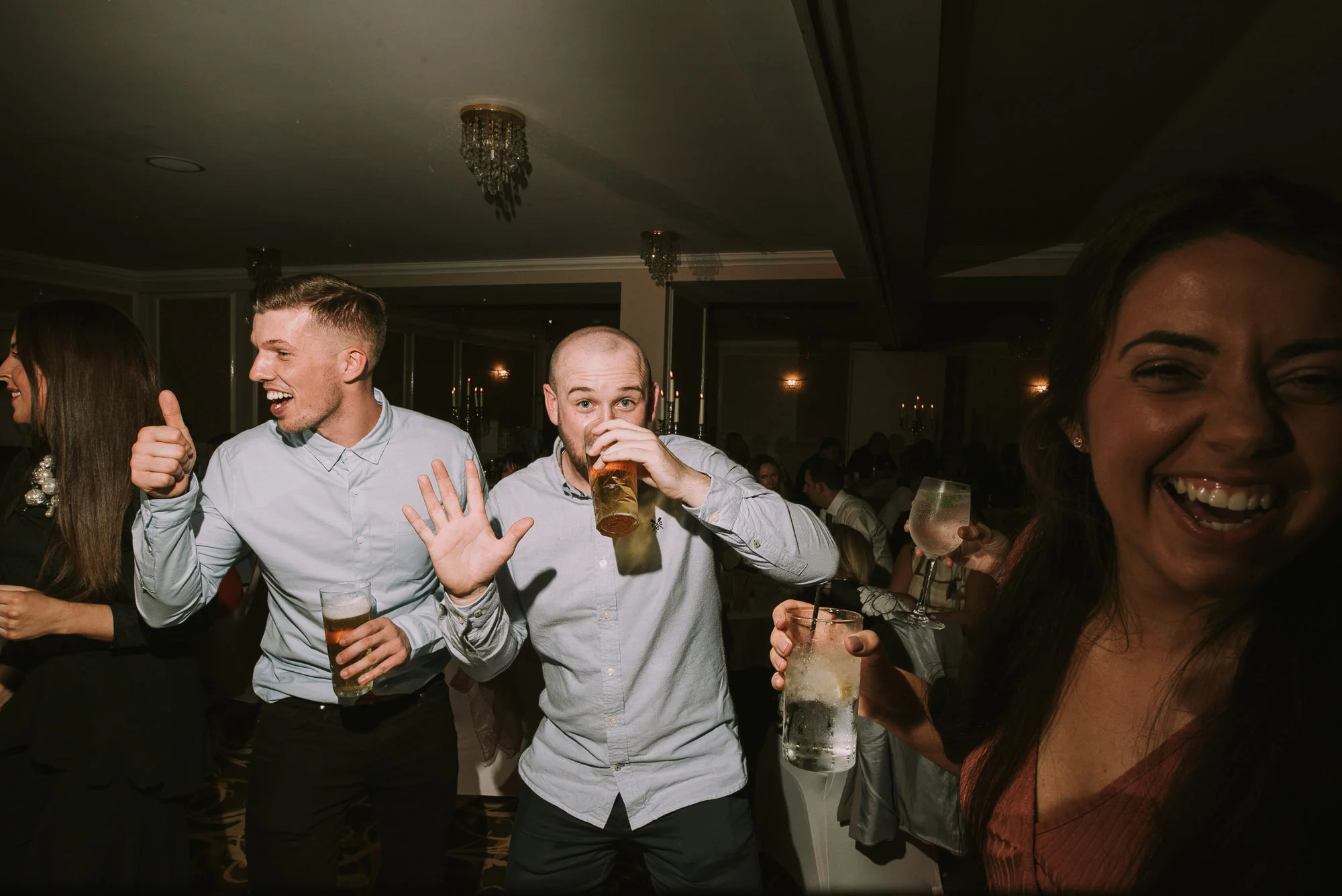 Drinking on the dance floor