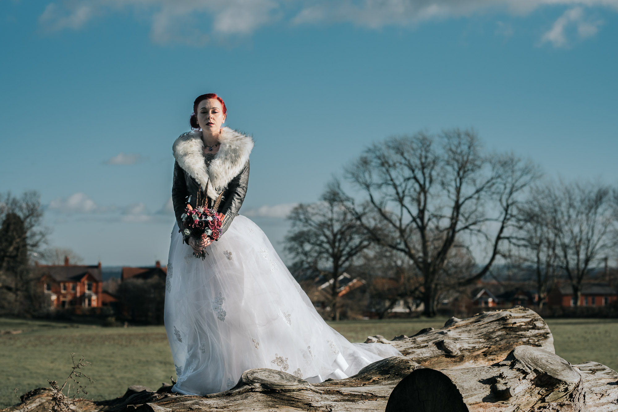 Bride and her dress
