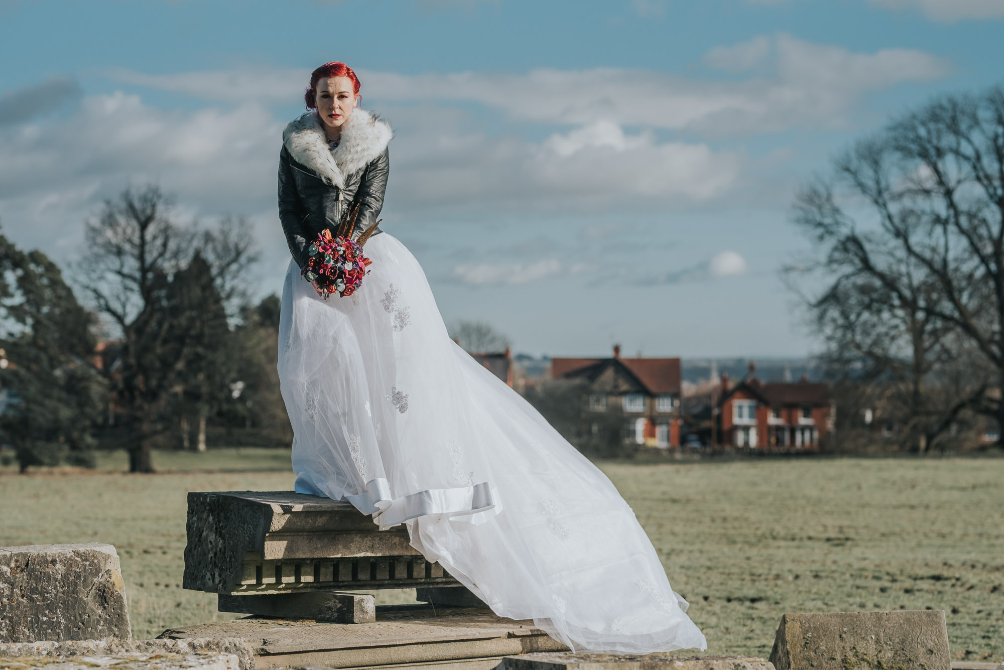Bride with flowers