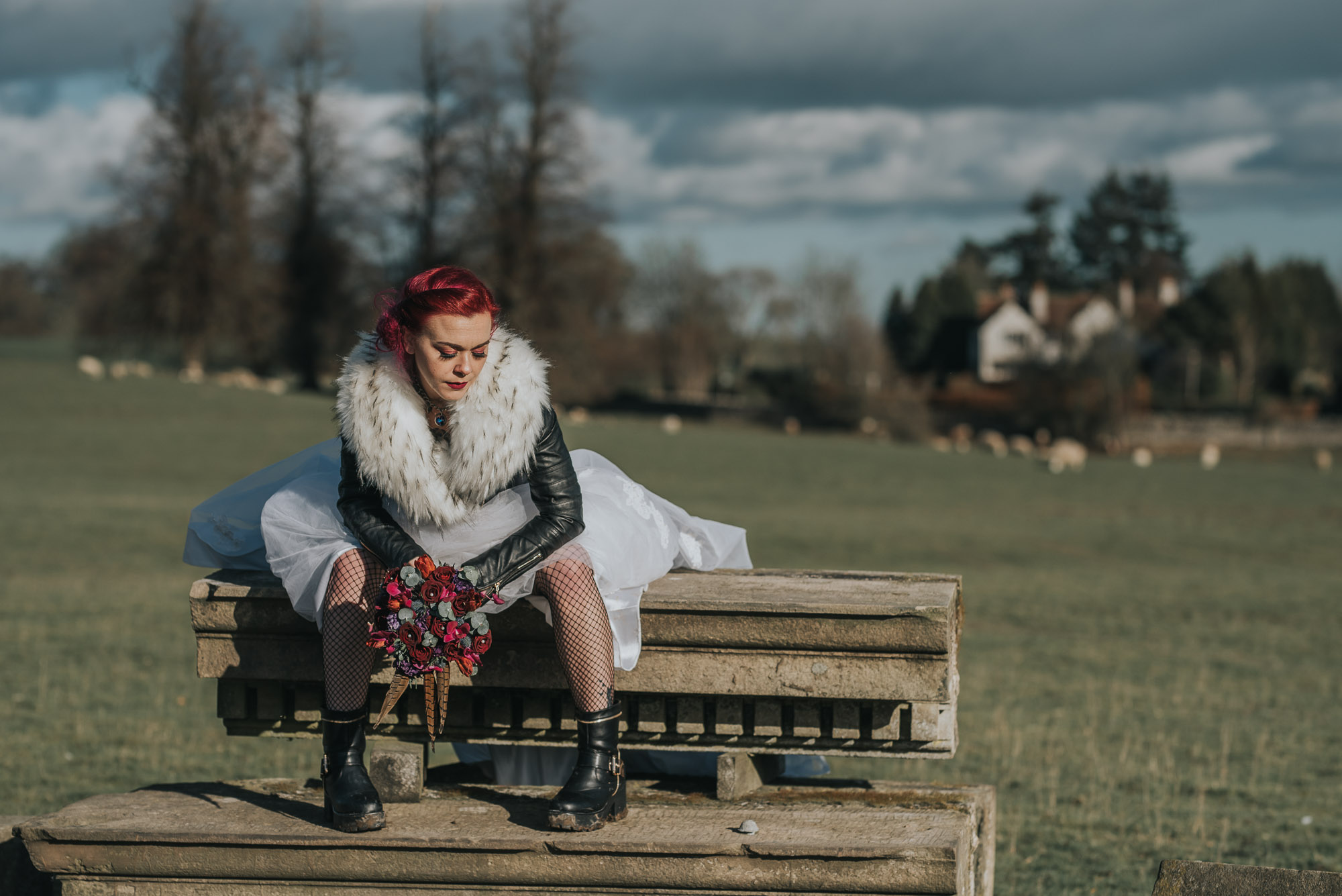 Bride sitting