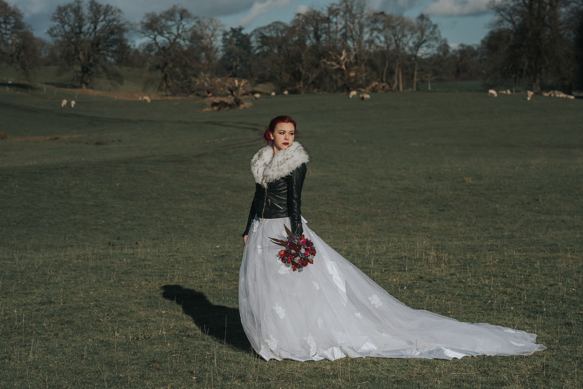 Bride in the field