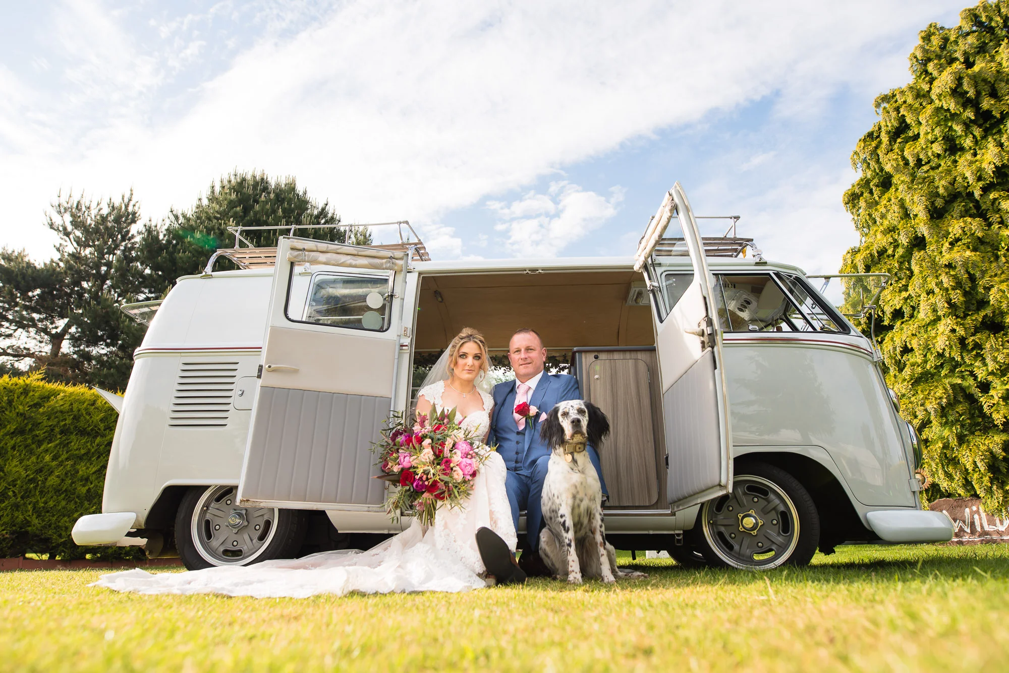 Couple and Dog by the Camper