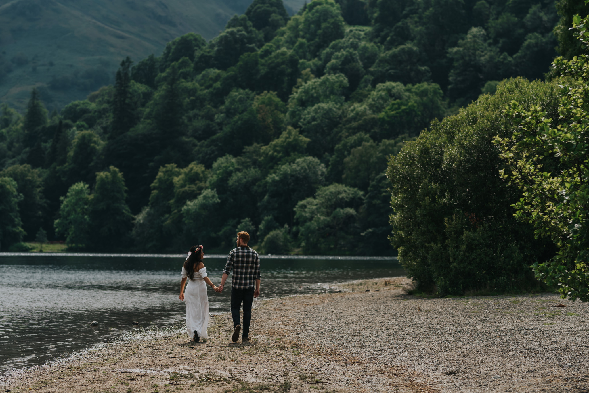 Walking by the lake