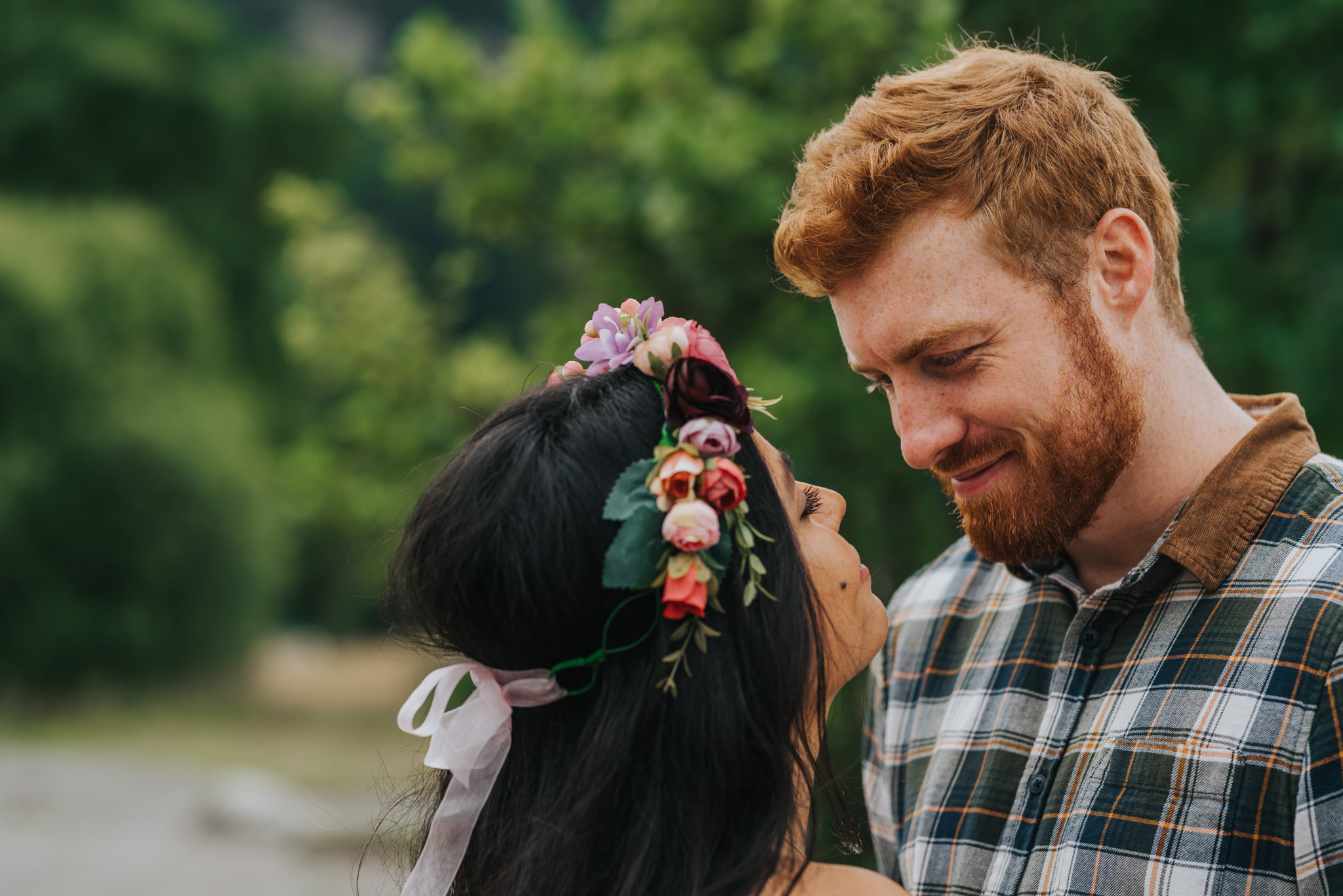 Couple close up by Ullswater