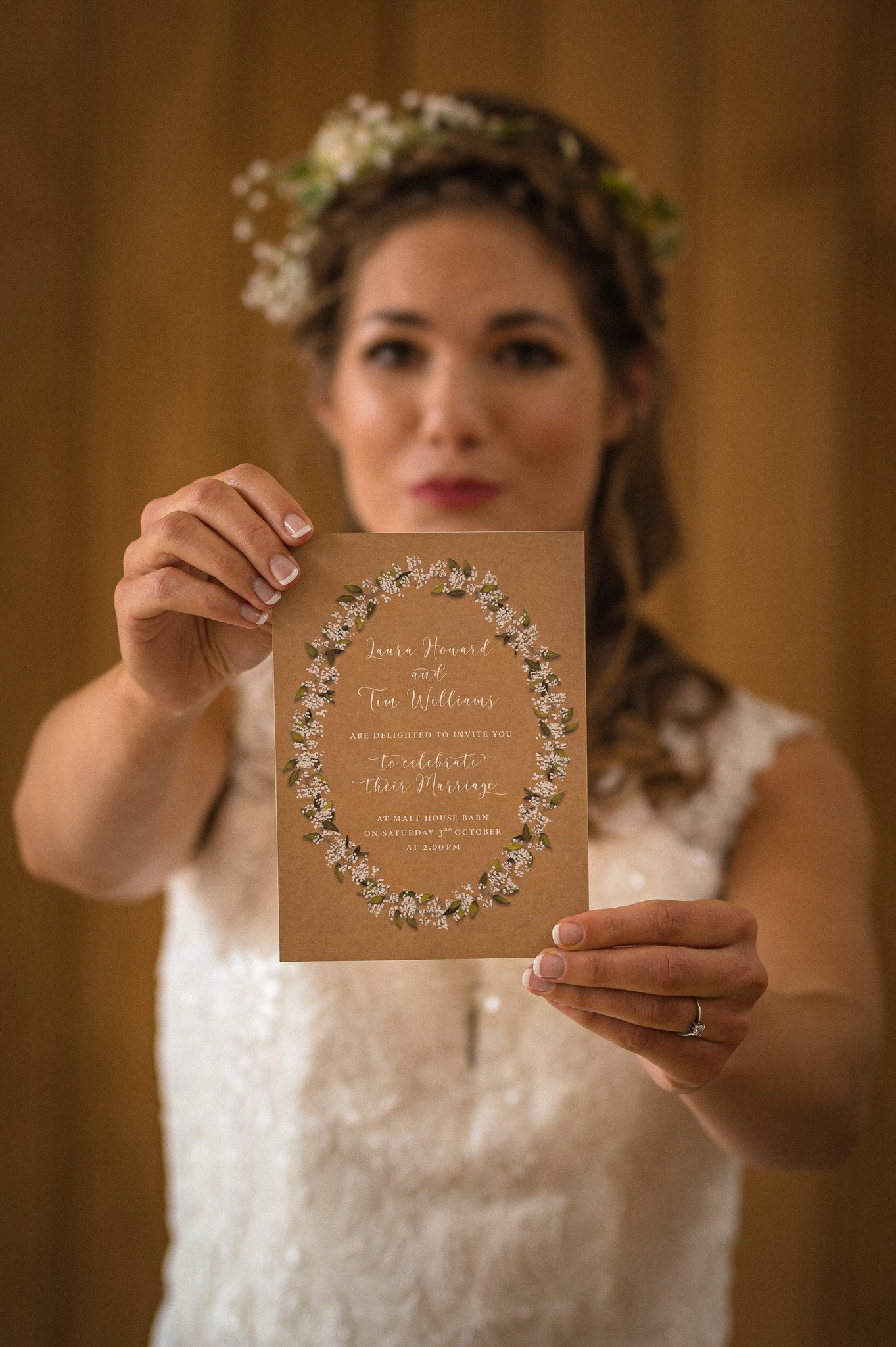 Bride and stationery