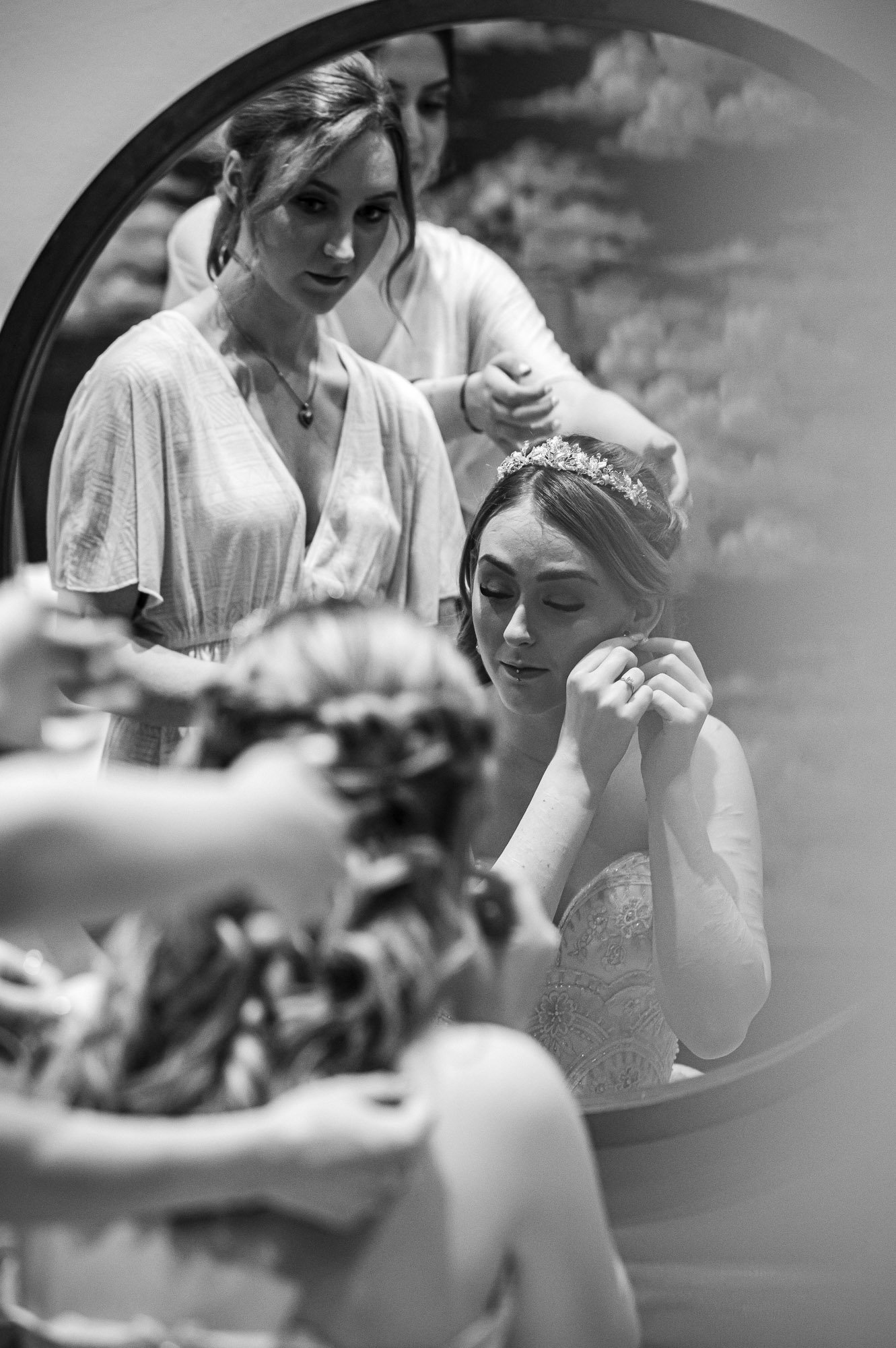 Finishing touches for the bride