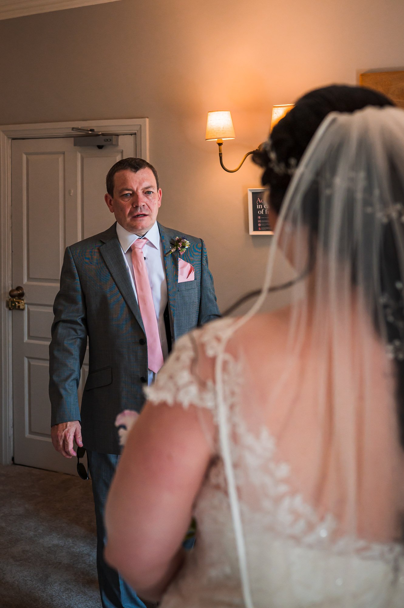 Bride's step-dad's first look