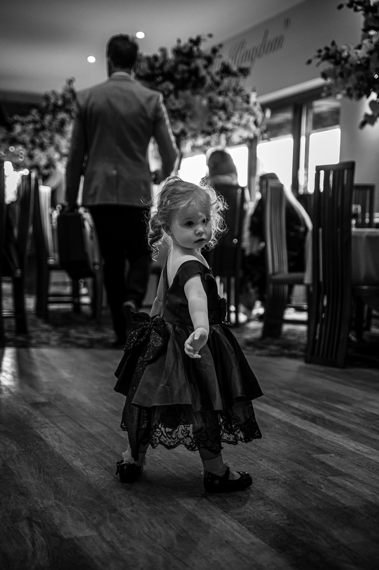 Little guest getting ready to dance!