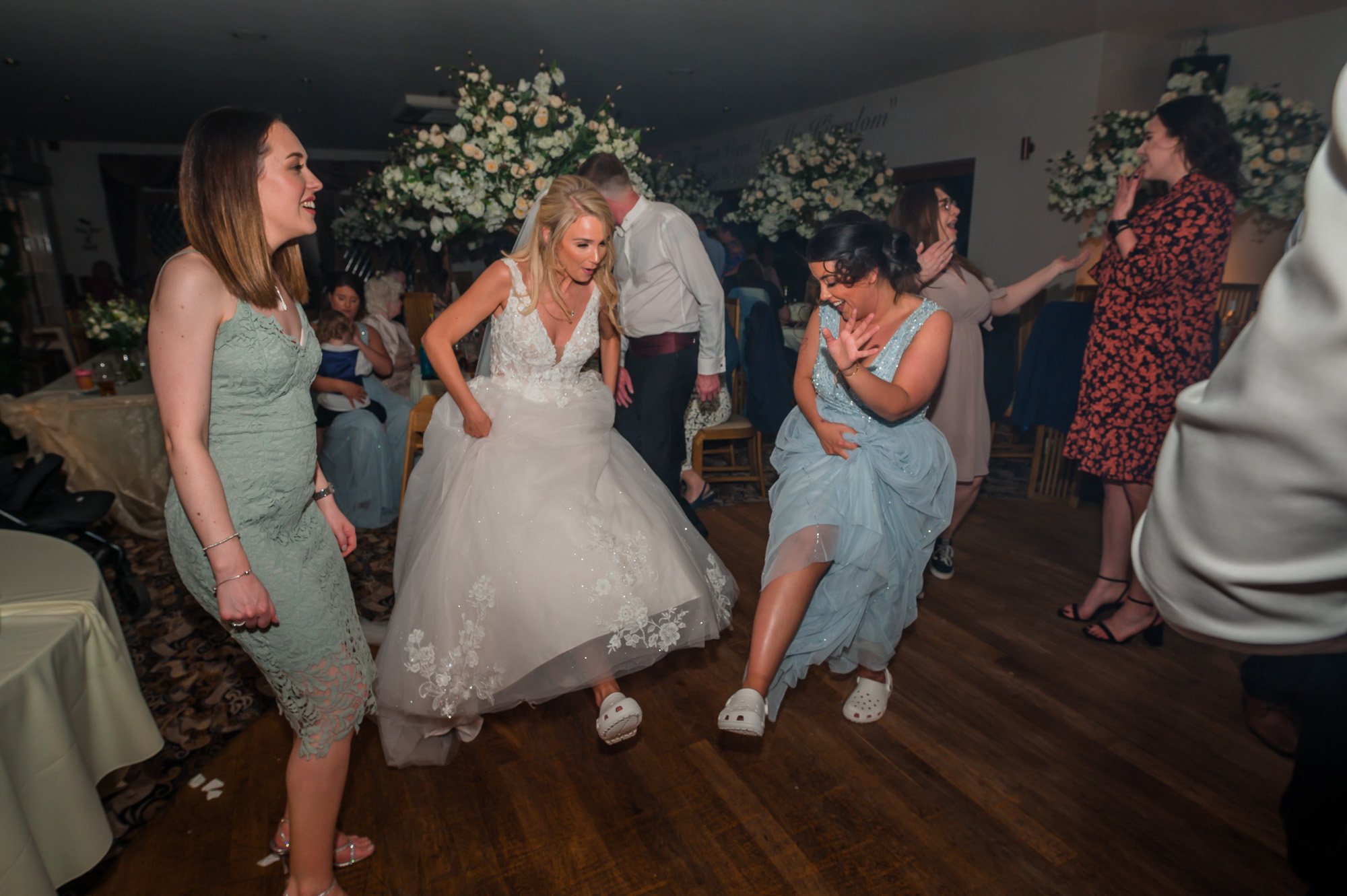 Bride dancing