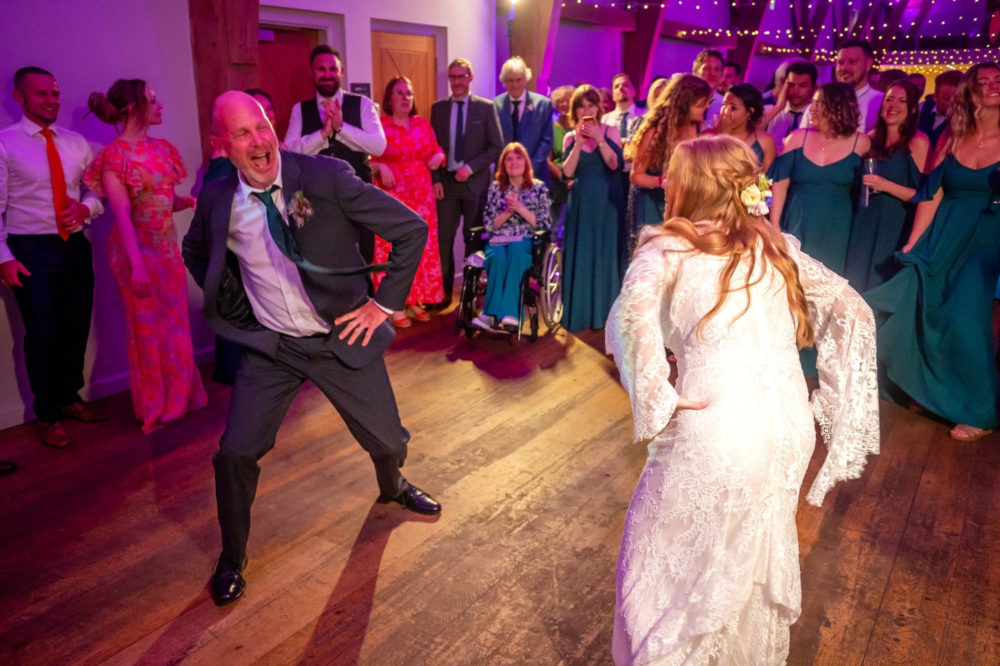 Dad and daughter dance at The Mill Barns Wedding Venue
