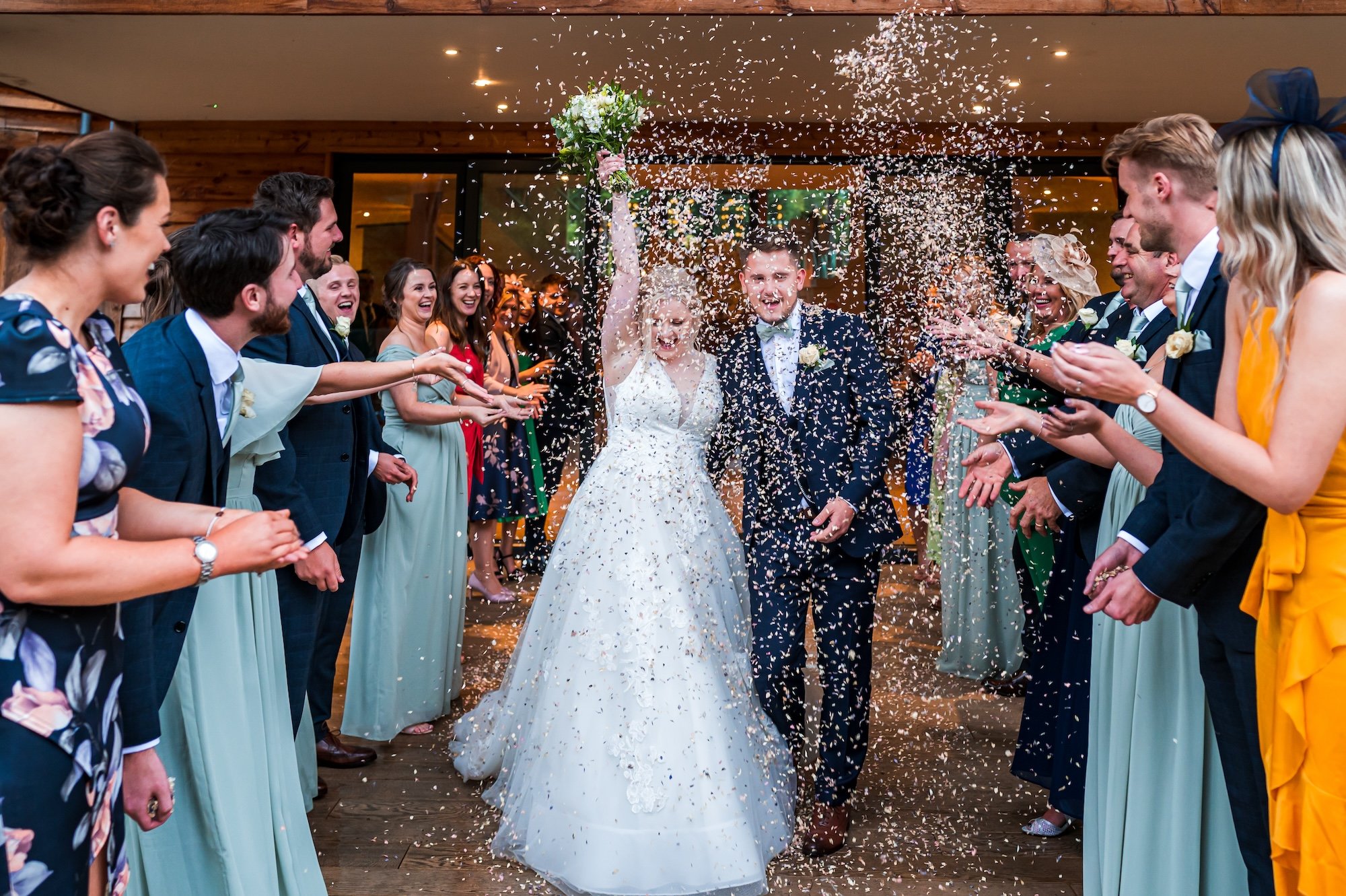 Confetti for Sophie and Sam at The Mill Barns Wedding Venue