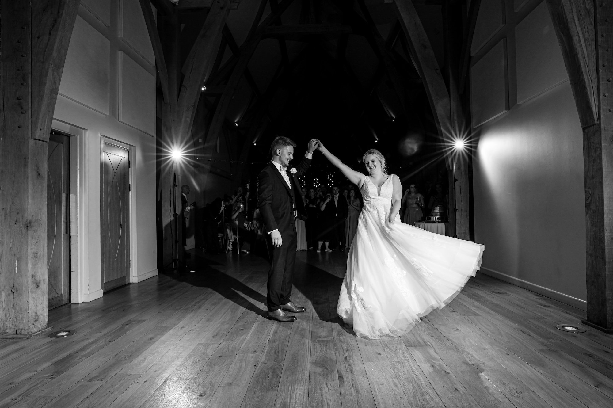 Sophie and Sam's first dance at The Mill Barns Wedding Venue