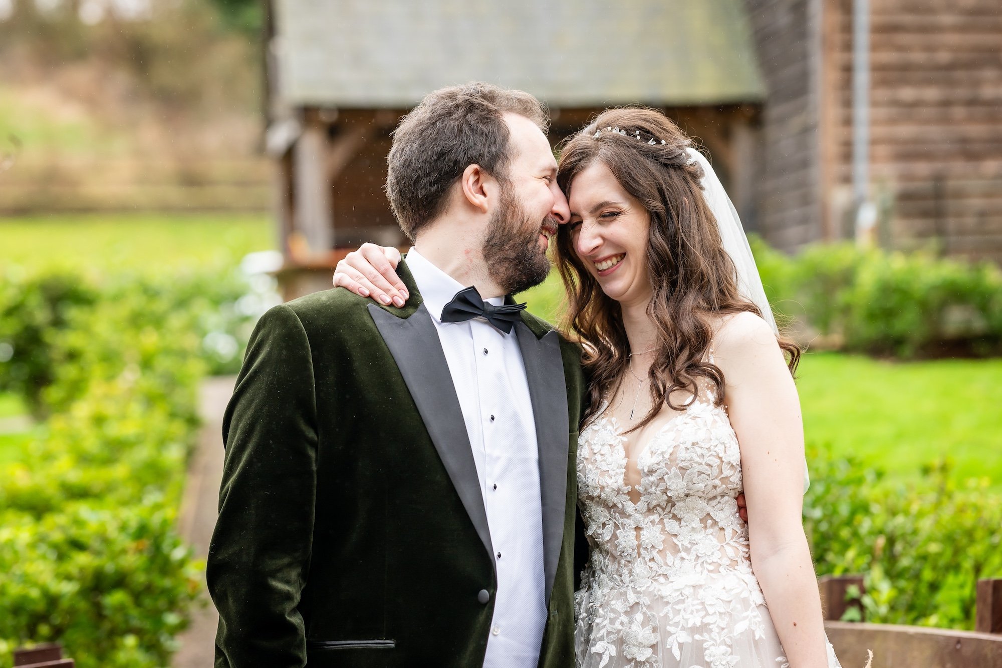 Couples portraits at Mill Barns gardens