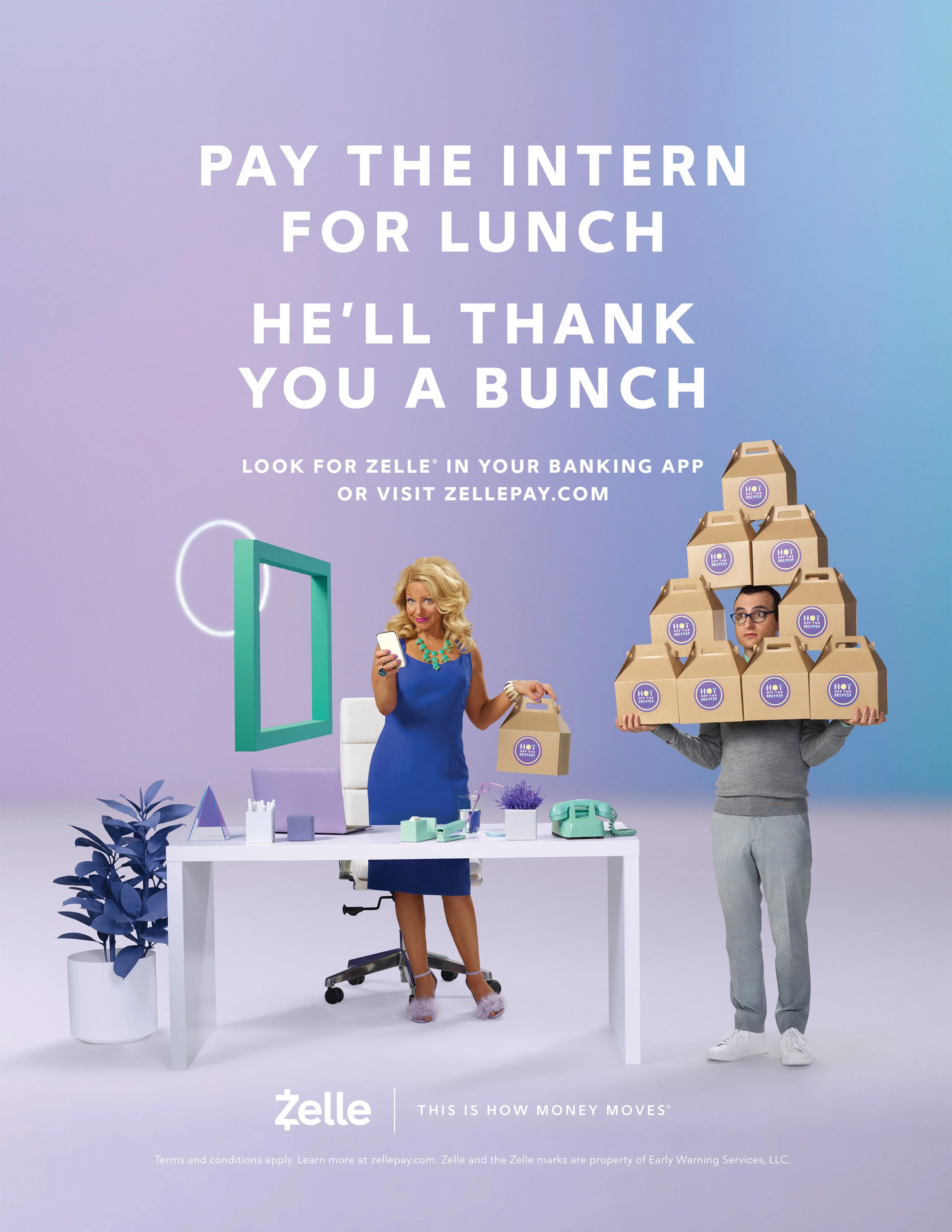 Zelle "Intern" Print and OOH 2017