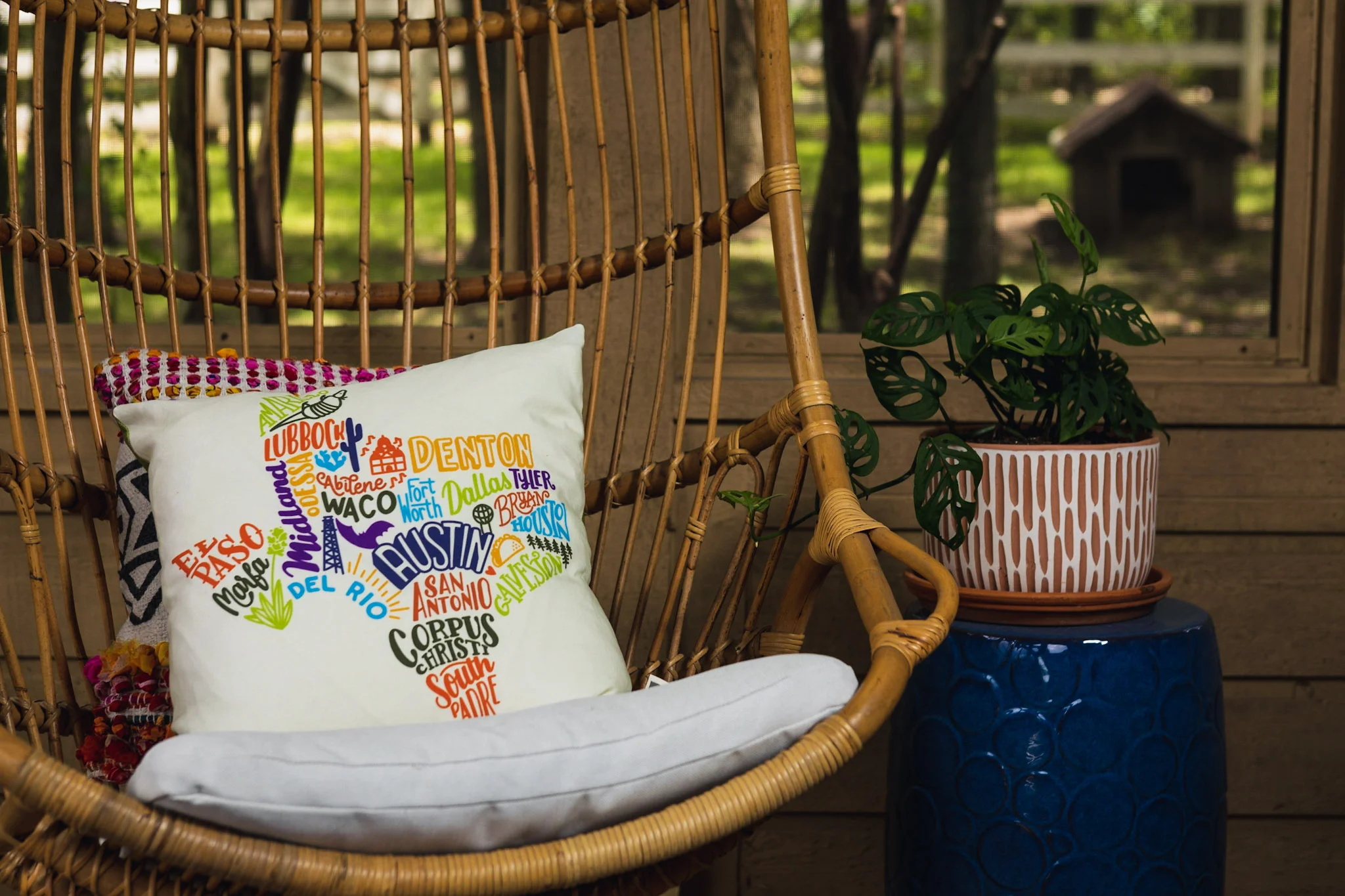 104-0617 Texas pillow on a swinging patio chair.jpg