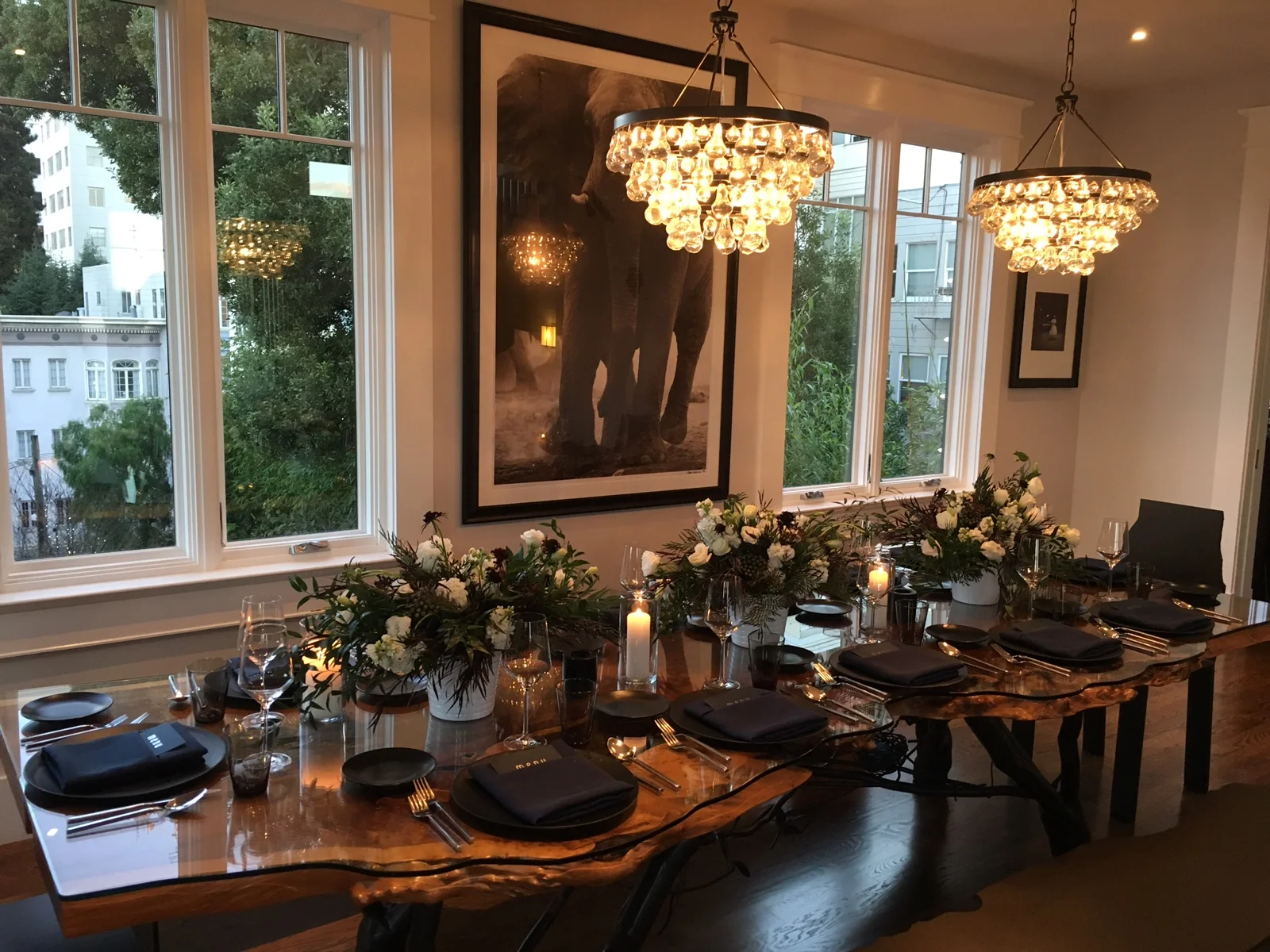  private dinner table top design, 2015 