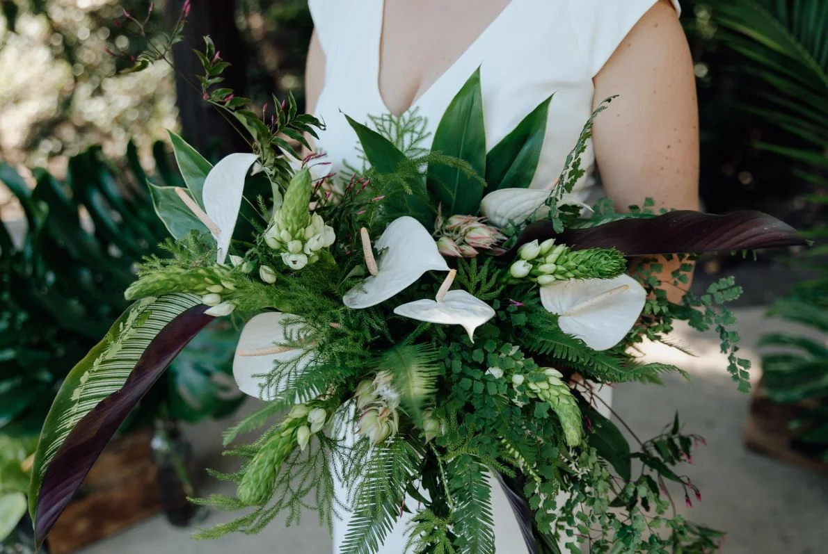  big mama tropical bridal bouquet, july 2018 || marble rye photography 