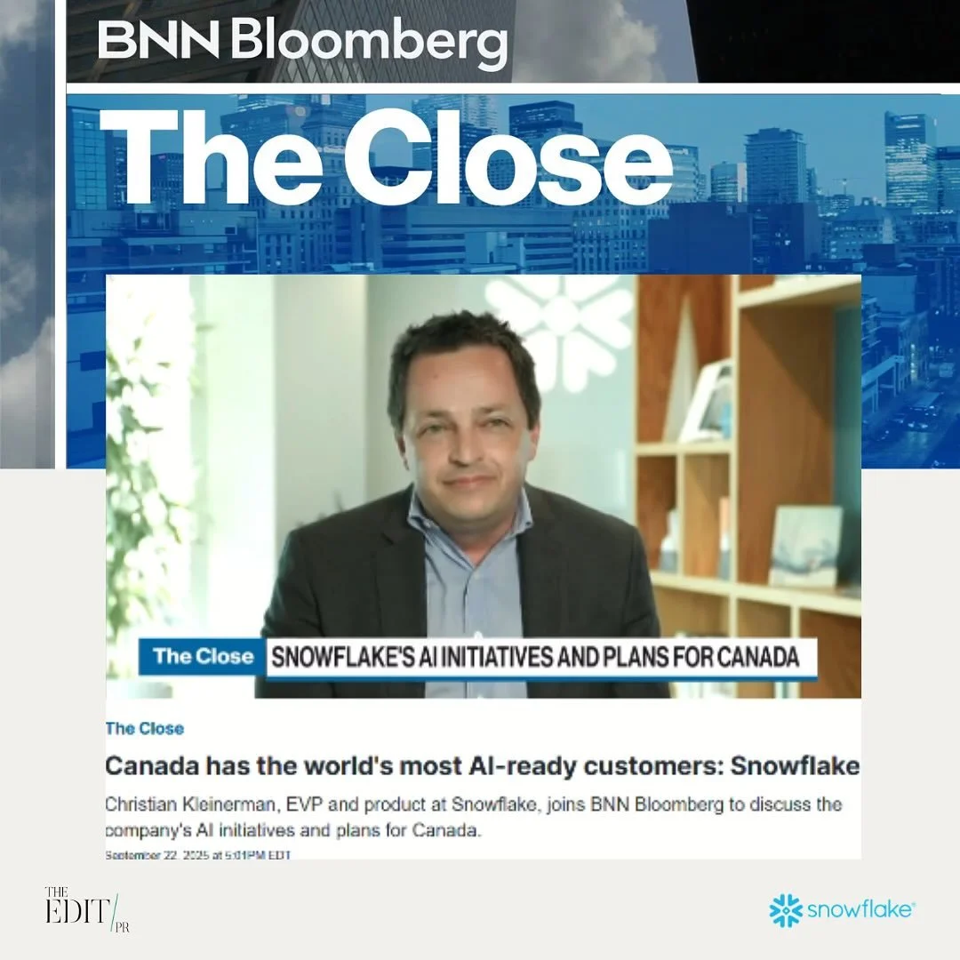 Christian Kleinerman, EVP of Product at Snowflake Canada, joined Andrew Bell on BNN Bloomberg to share insights on Snowflake&rsquo;s AI initiatives, their plans for Canada, and Snowflake World Tour 🌍
 
At the Toronto stop on Snowflake&rsquo;s World 