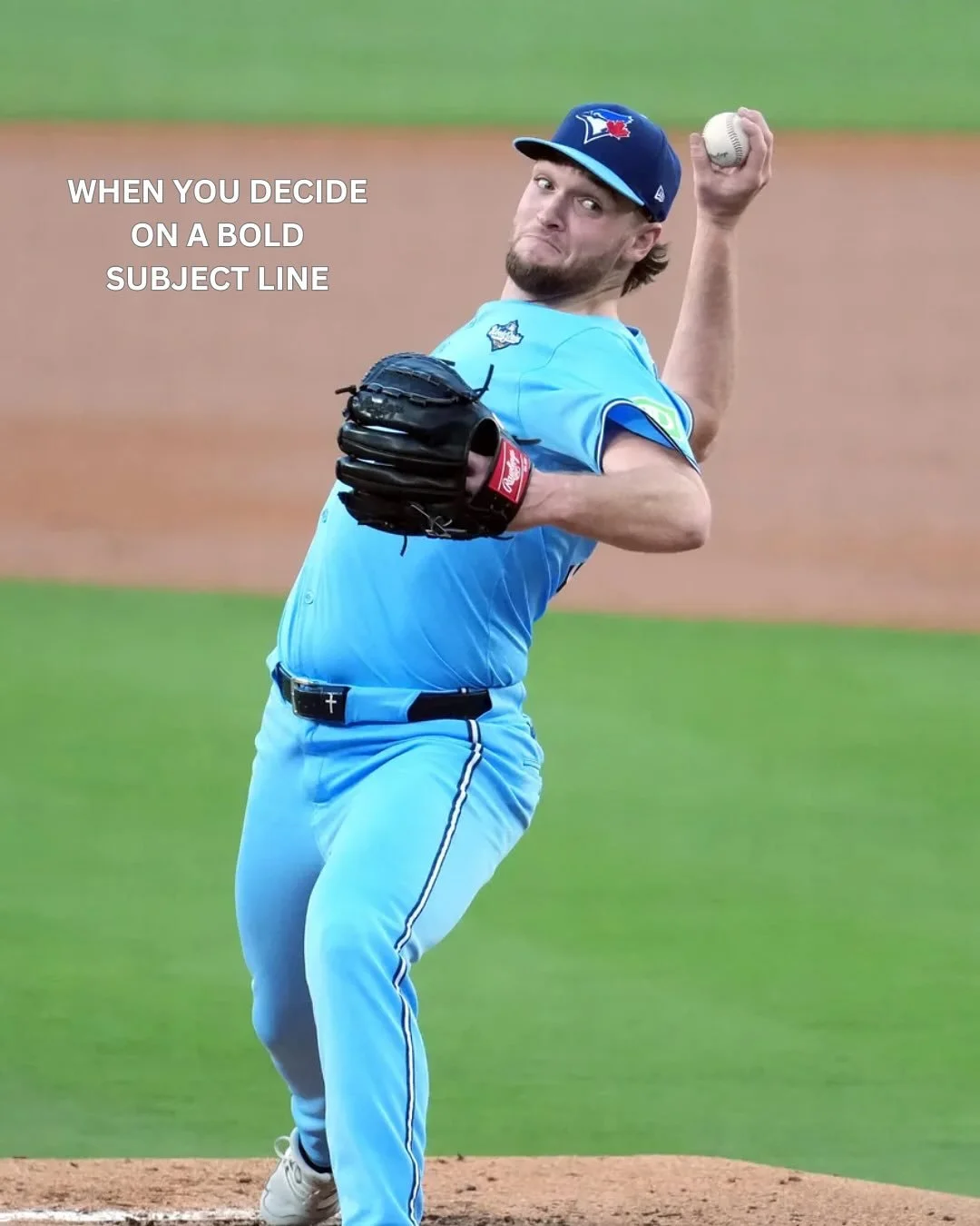 Wishing the @bluejays a big win....and cheering from the office dugout! 💙⚾ #worldseries #gojaysgo #agencylife