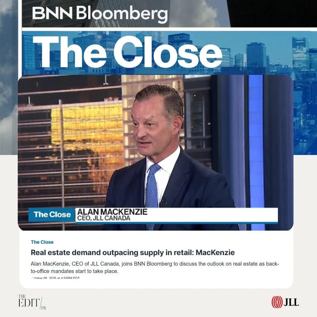 JLL marks 25 years in Canada 🎊
 
Press highlights: Alan MacKenzie, CEO of JLL Canada, joined BNN Bloomberg to discuss the commercial real estate landscape 🏢 💼, spoke with RENX.ca to reflect this milestone 🥂 &amp; more!👀📰
 
#Clientspotlight
#JLL