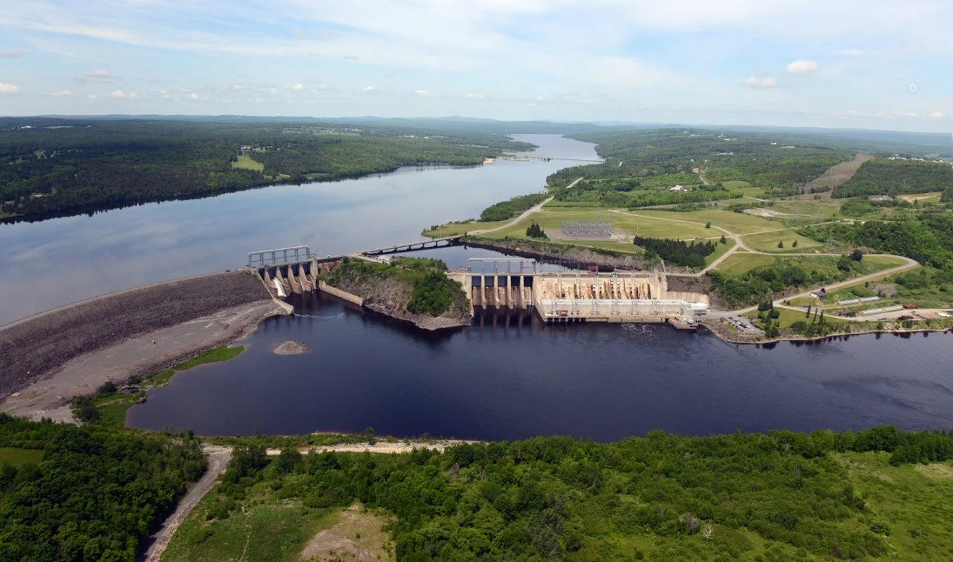 Aerial view of the Mactaquac Generating Station. Source NB Power