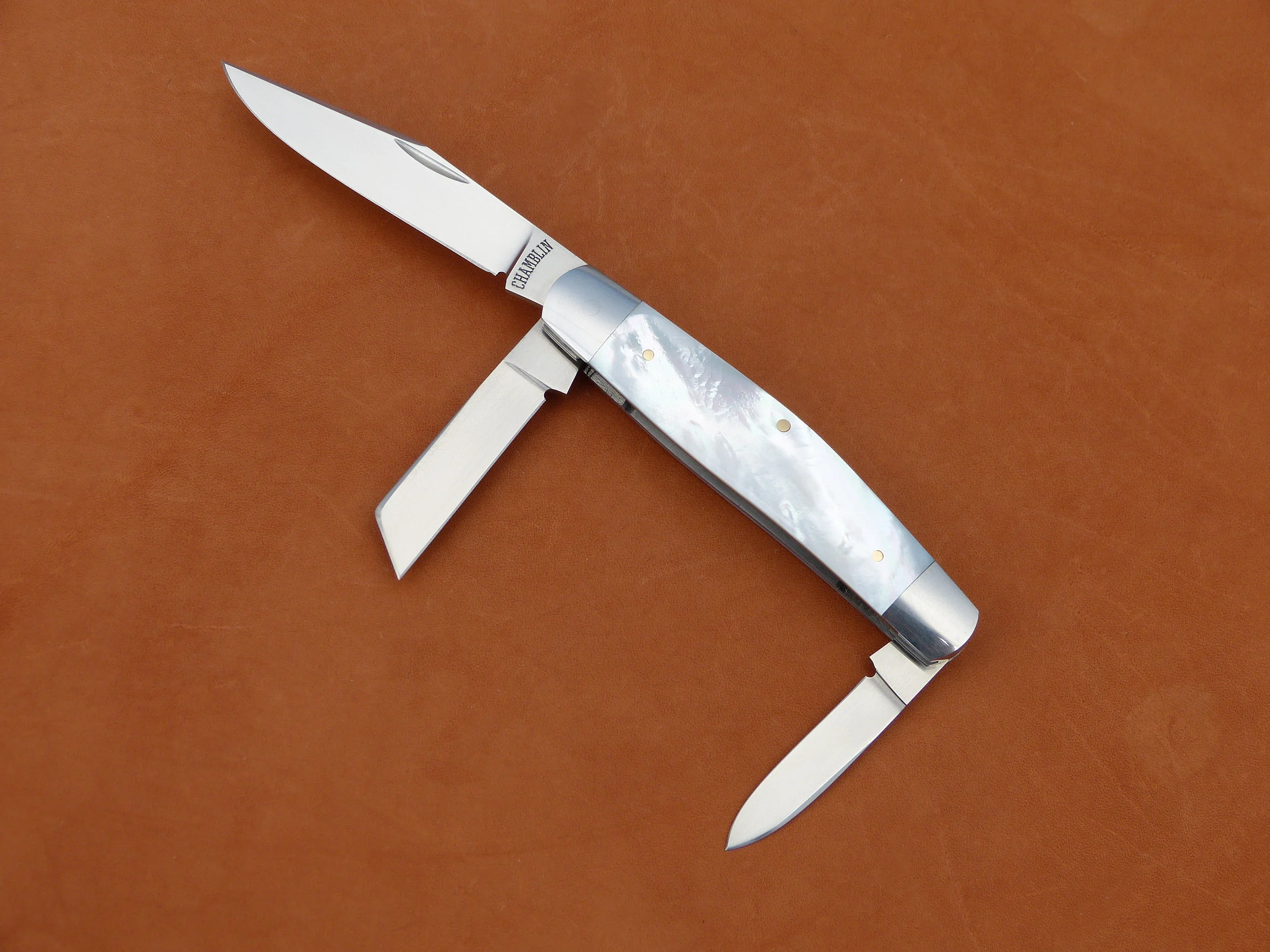 Joel Chamblin three bladed stockman. SOLD