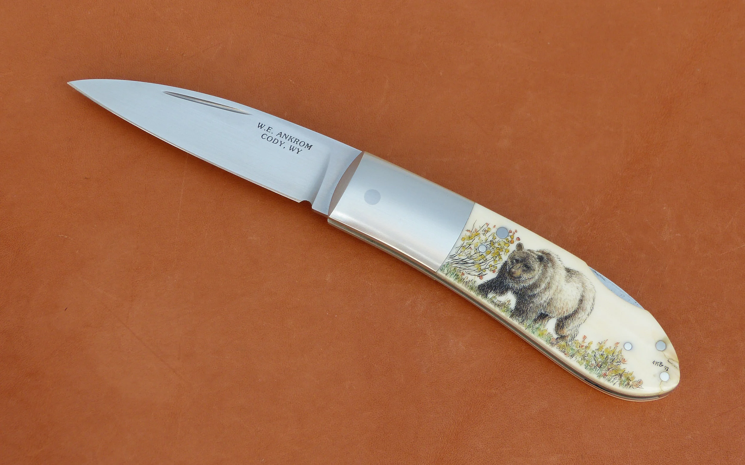 W.E. Ankrom lock back folder. SOLD