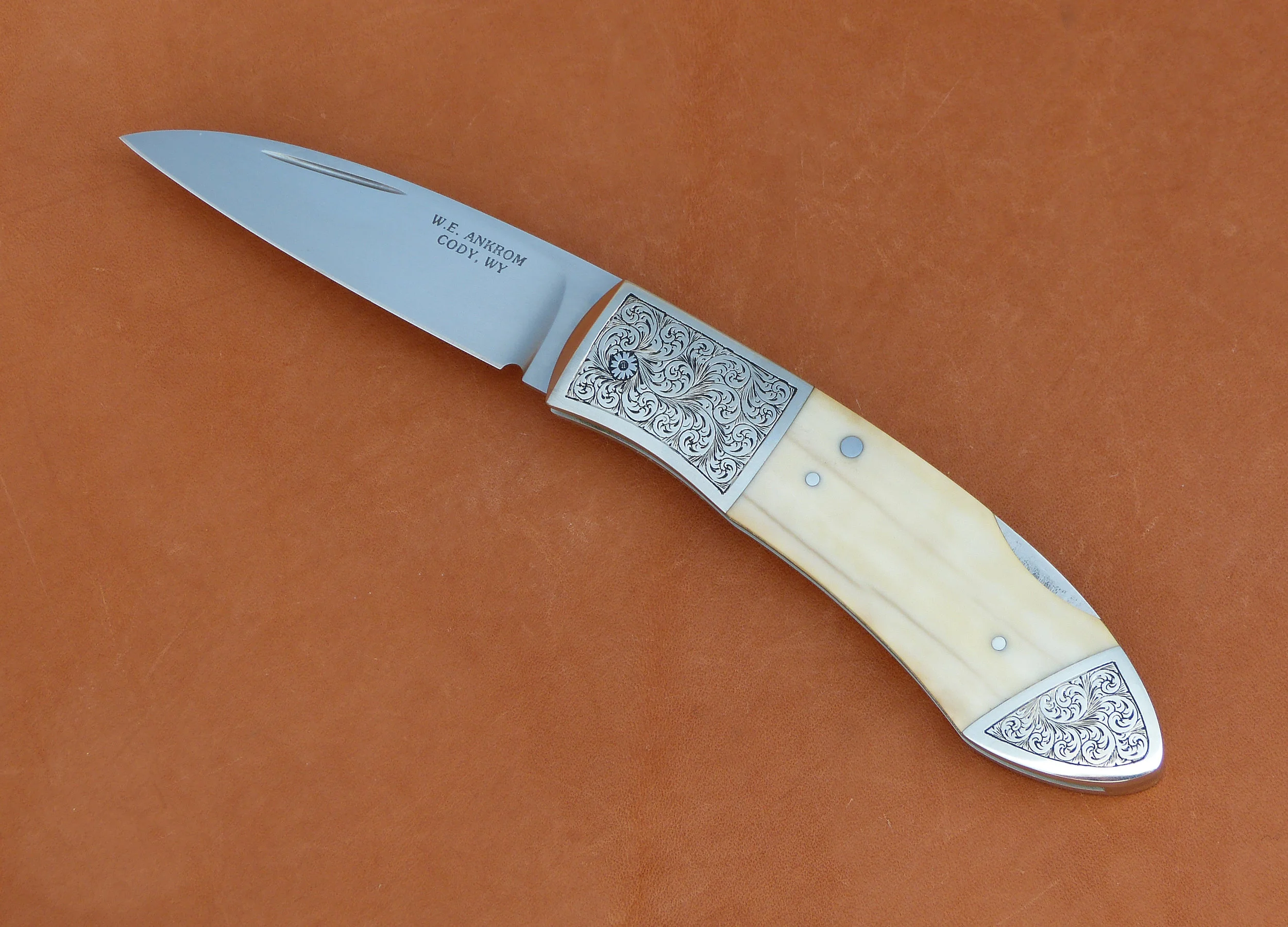 W.E. Ankrom lock back folder. SOLD