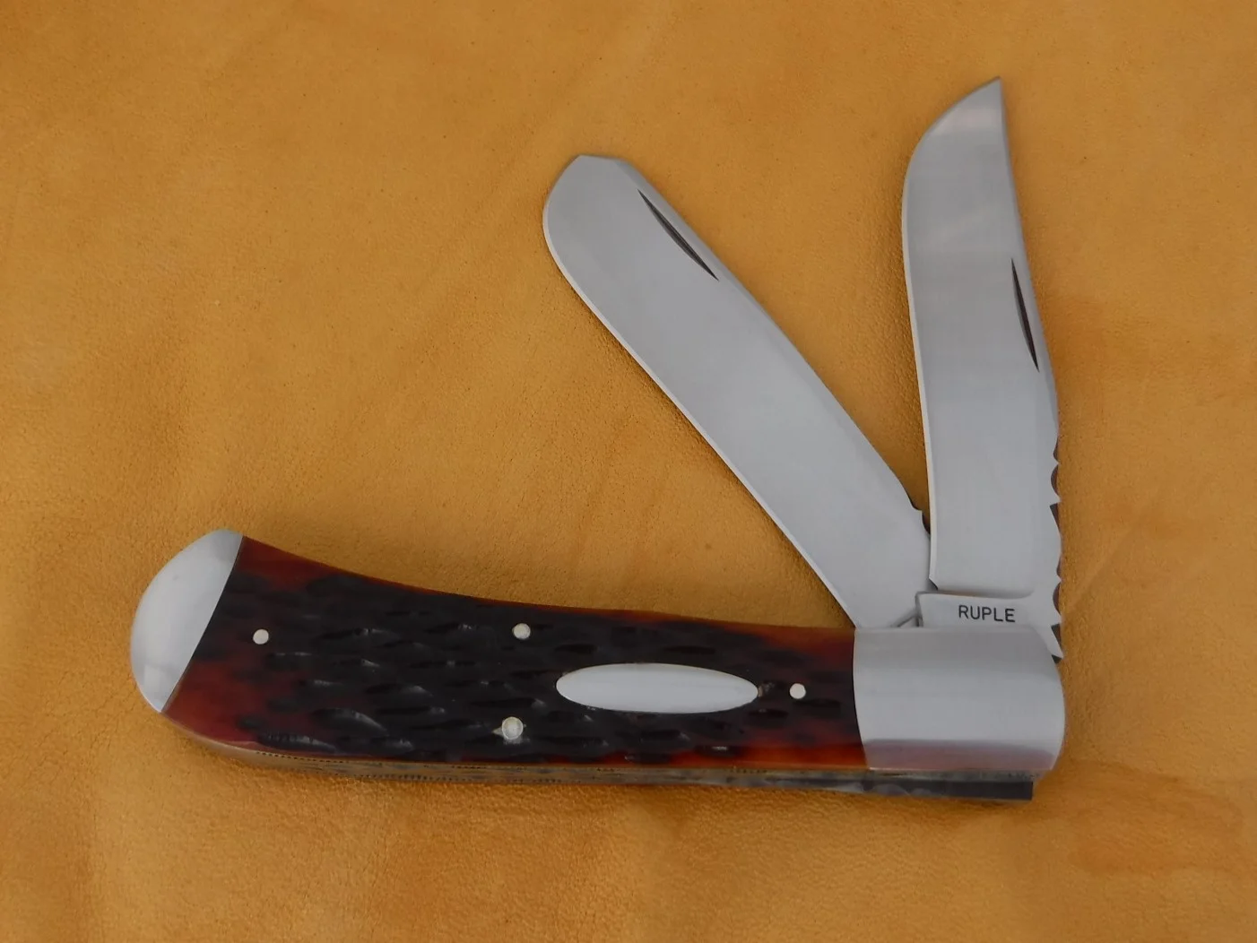 Bill Ruple Large Two Blade Trapper. SOLD