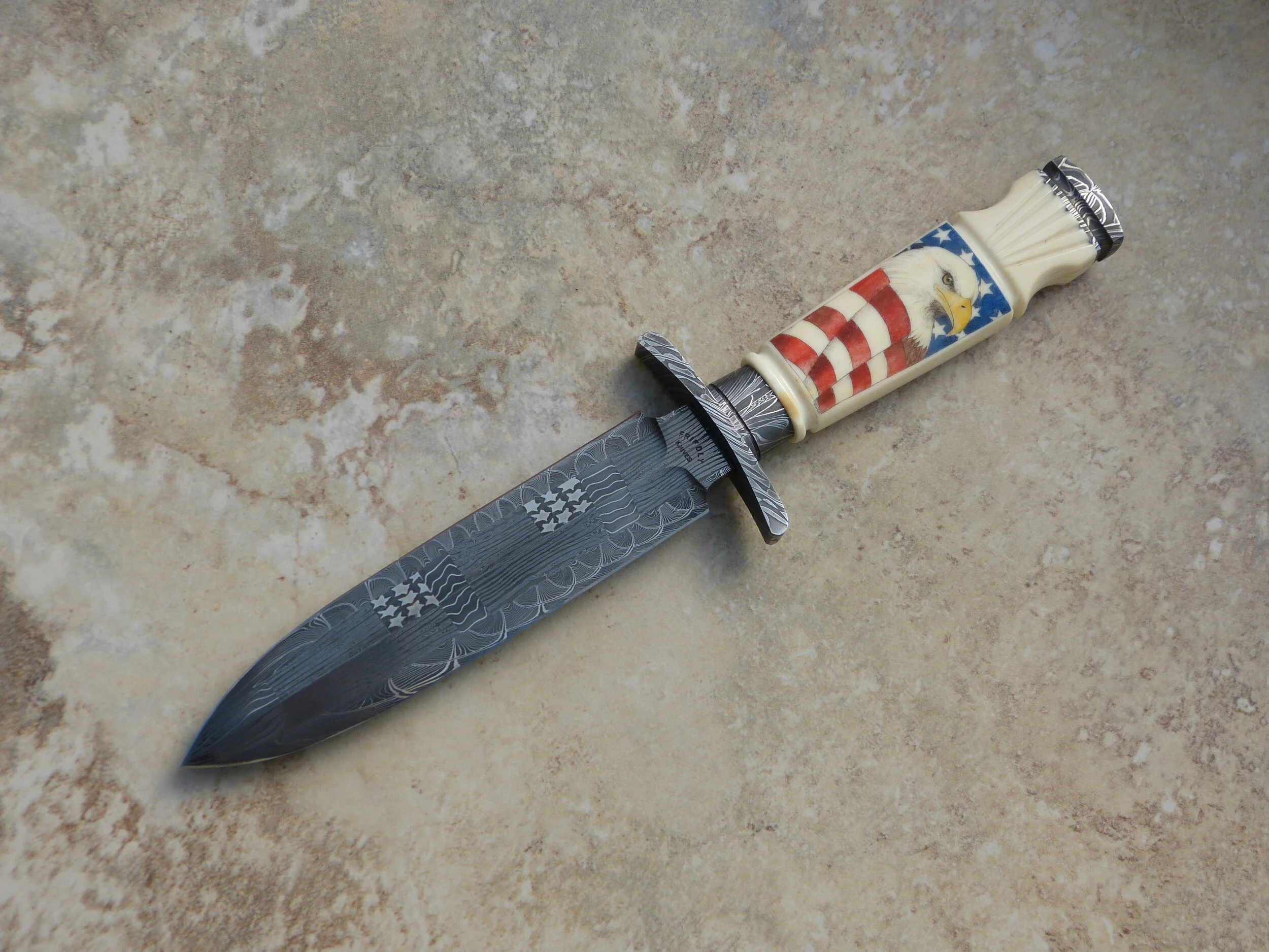 D.E. Friedly "Old Glory" Art Dagger. SOLD