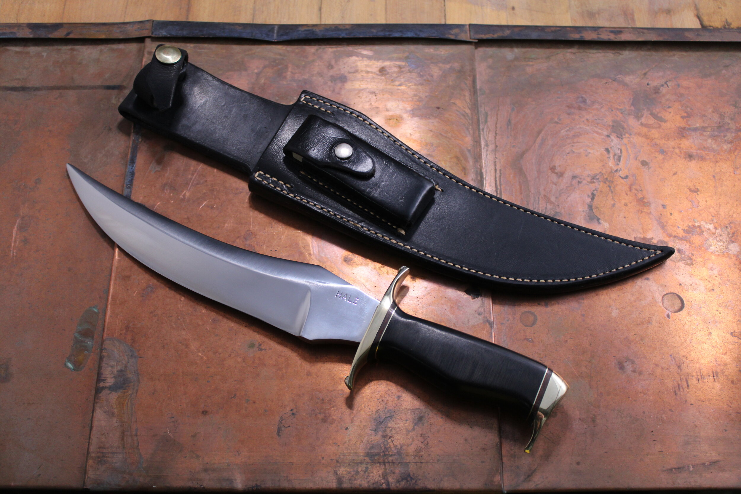 Lloyd Hale Early Randall Style Fighter With Sheath. SOLD