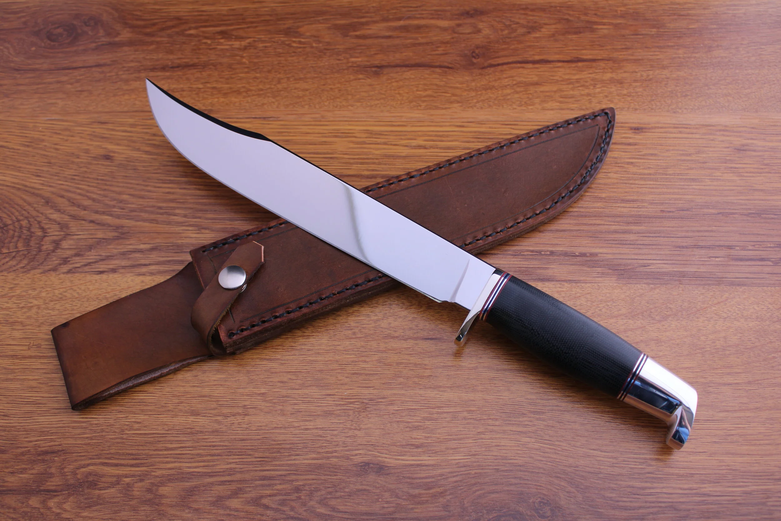 STEVE VOORHIS LARGE CAMP KNIFE. SOLD